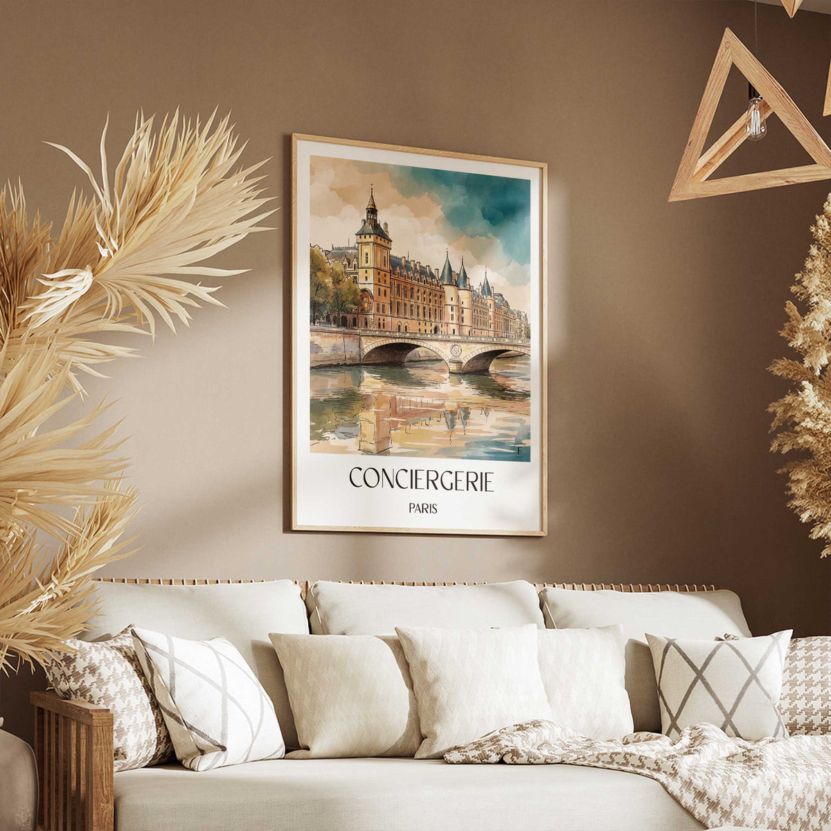 conciergerie-paris-frankreich-poster-aquarell