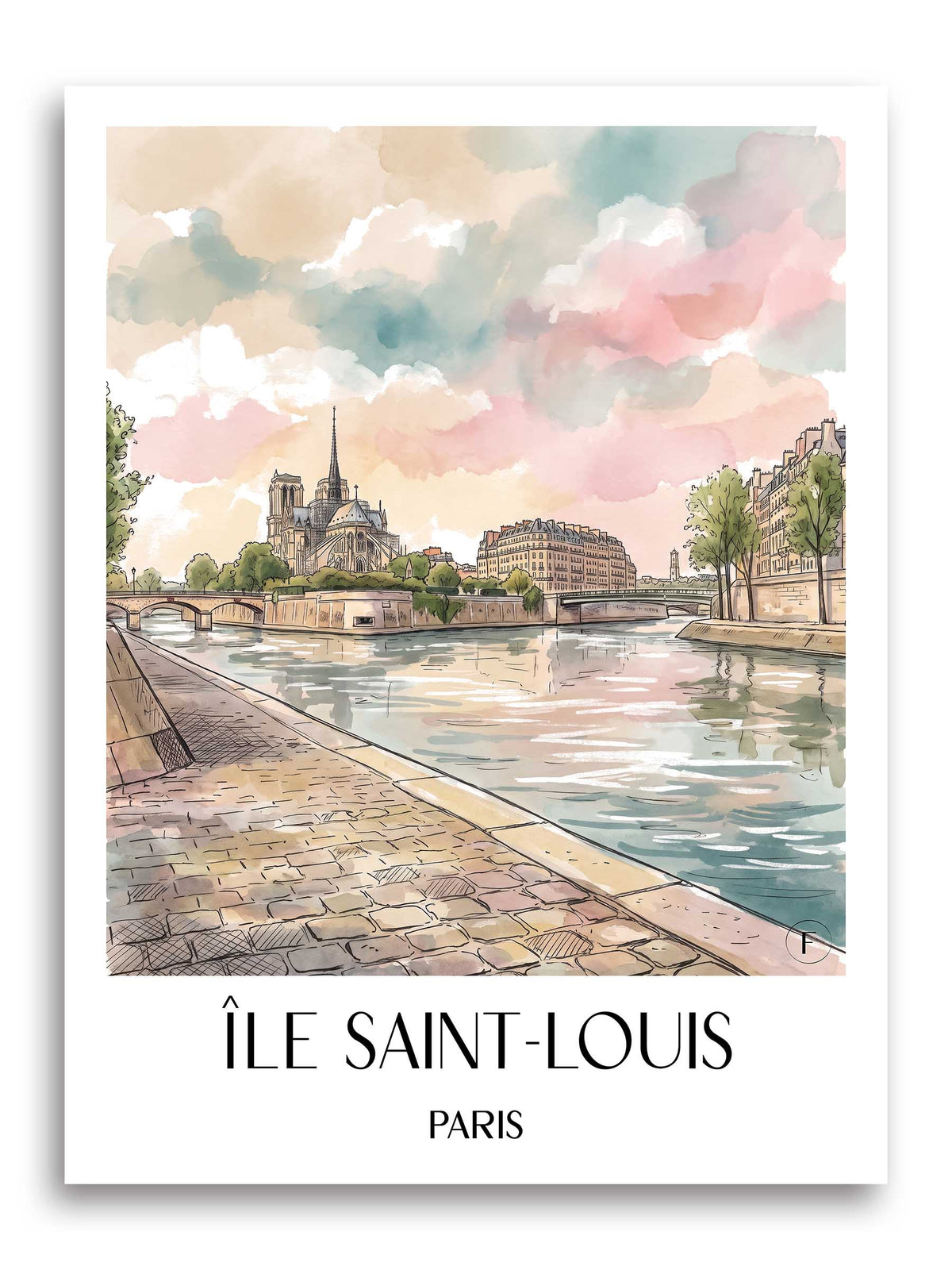 île-saint-louis-paris-frankreich-poster-aquarell