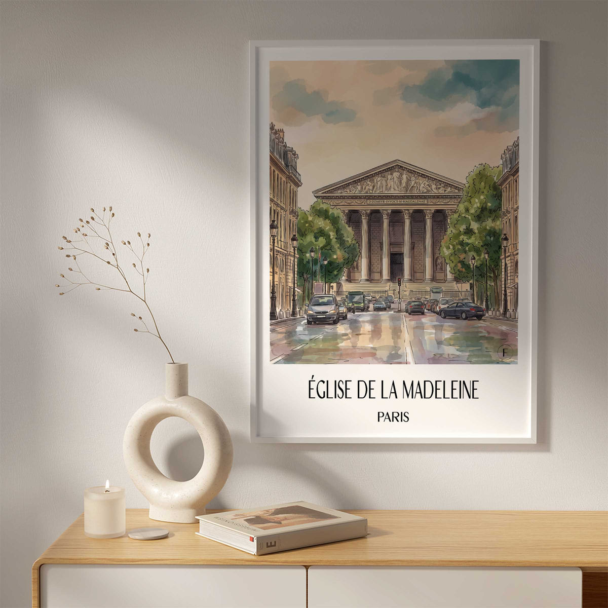 église-de-la-madeleine-paris-frankreich-poster-aquarell
