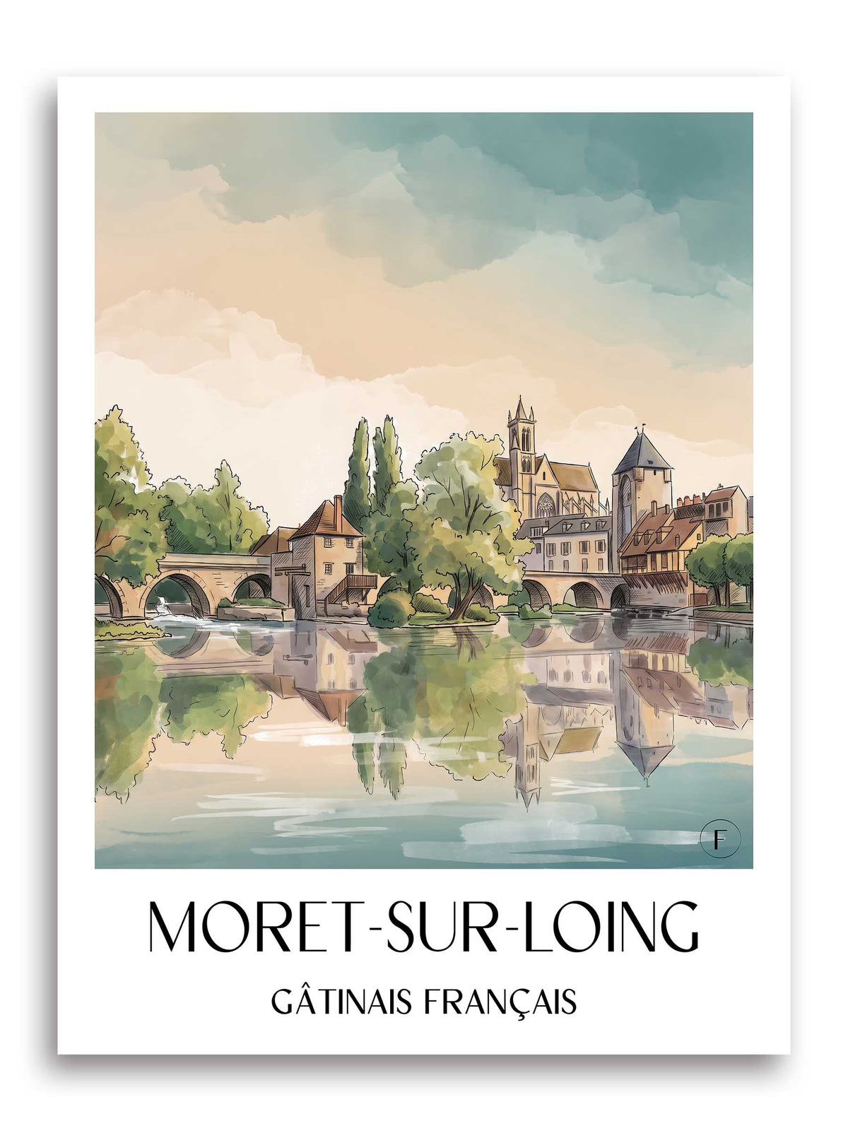 moret-sur-loing-gâtinais-français-frankreich-poster-aquarell