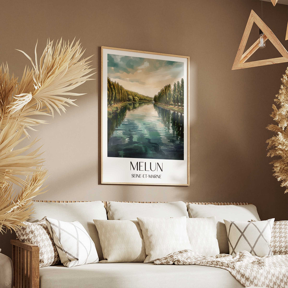 château-de-champs-sur-marne-seine-et-marne-frankreich-poster-aquarell