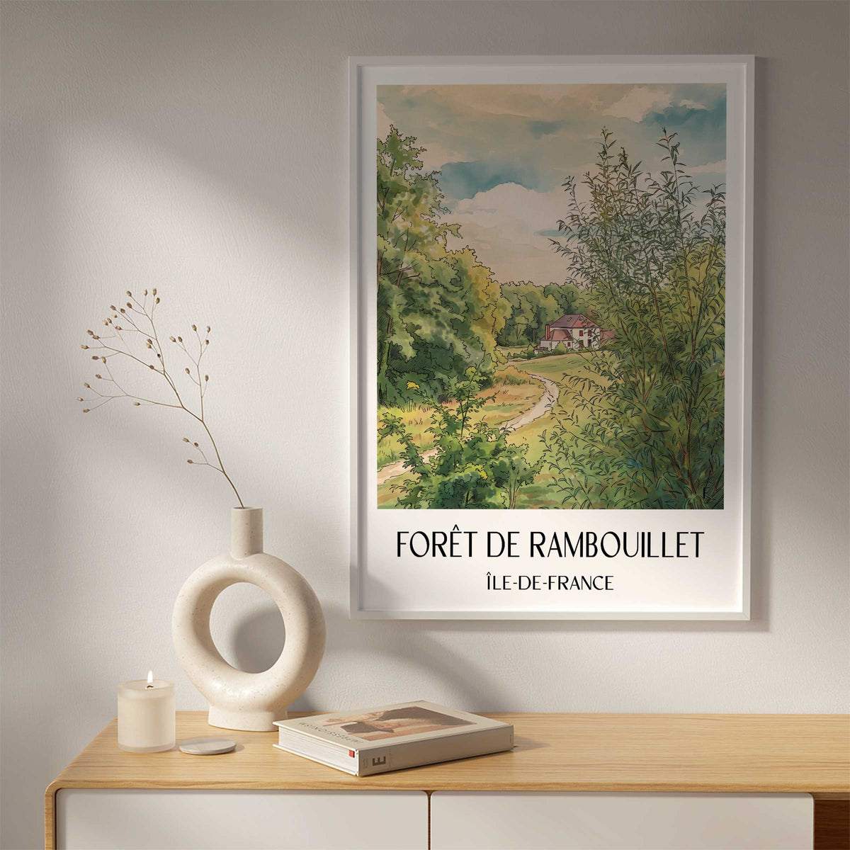 forêt-de-rambouillet-île-de-france-frankreich-poster-aquarell
