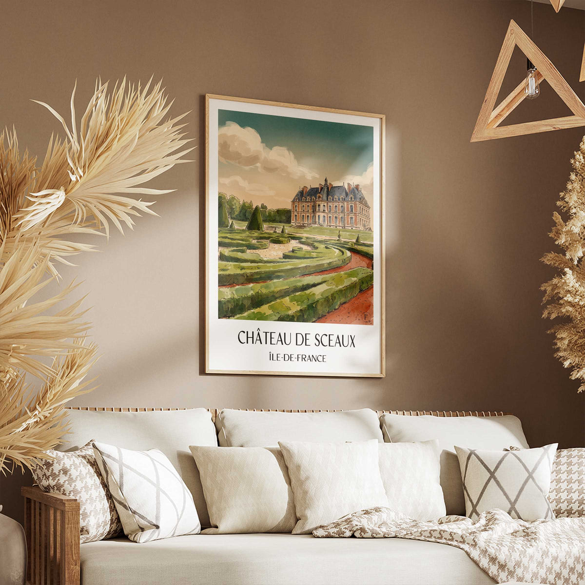 château-de-sceaux-île-de-france-frankreich-poster-aquarell