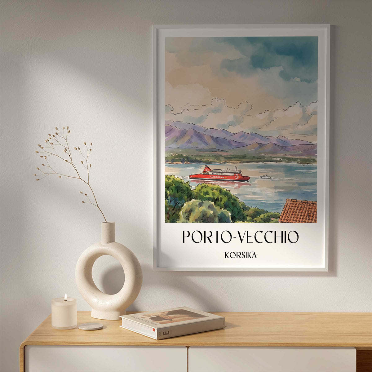 porto-vecchio-korsika-frankreich-poster-aquarell