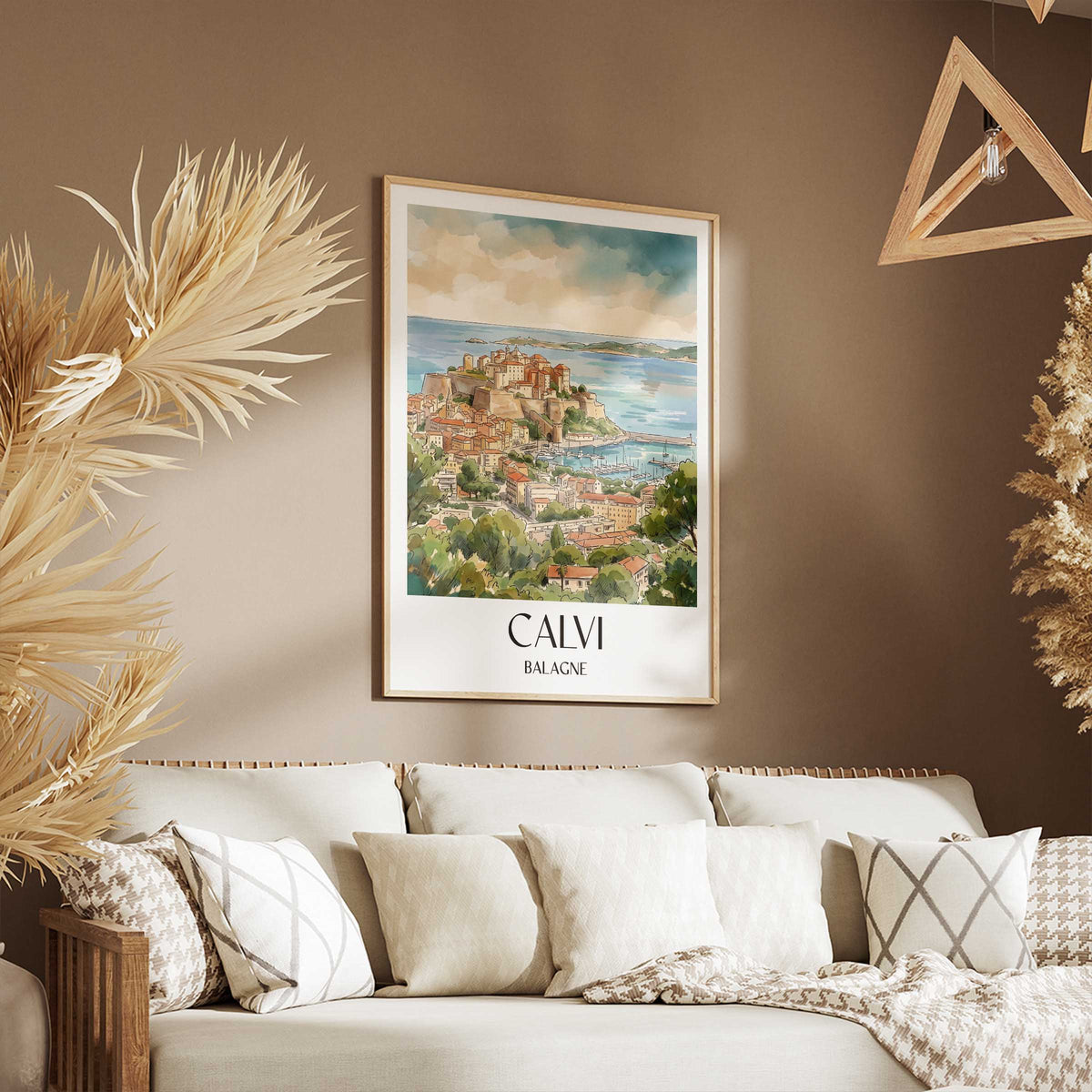 calvi-balagne-frankreich-poster-aquarell