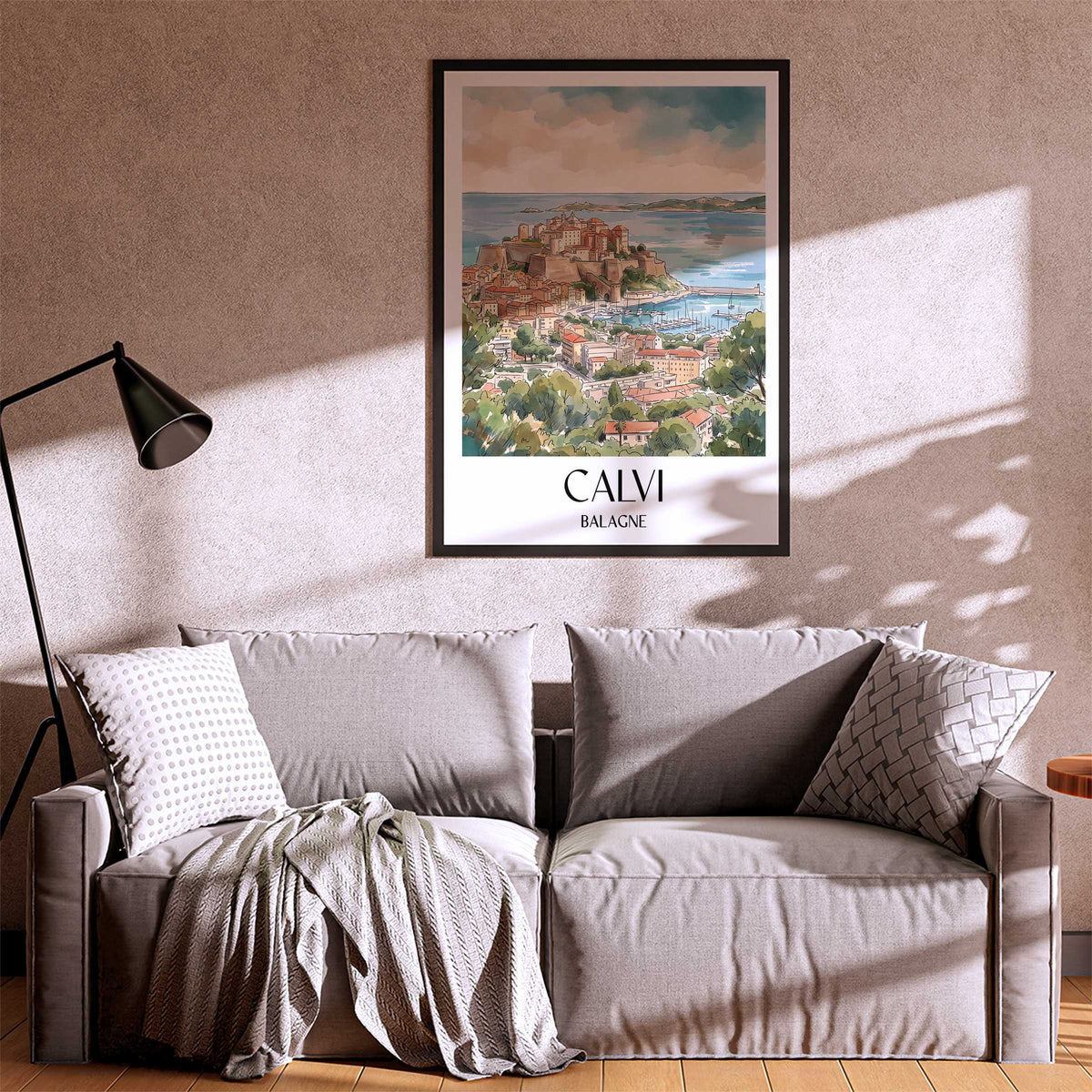 calvi-balagne-frankreich-poster-aquarell