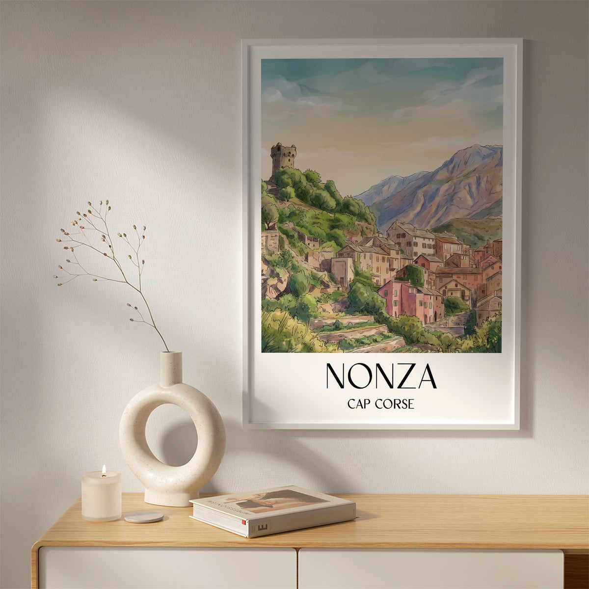 nonza-cap-corse-frankreich-poster-aquarell