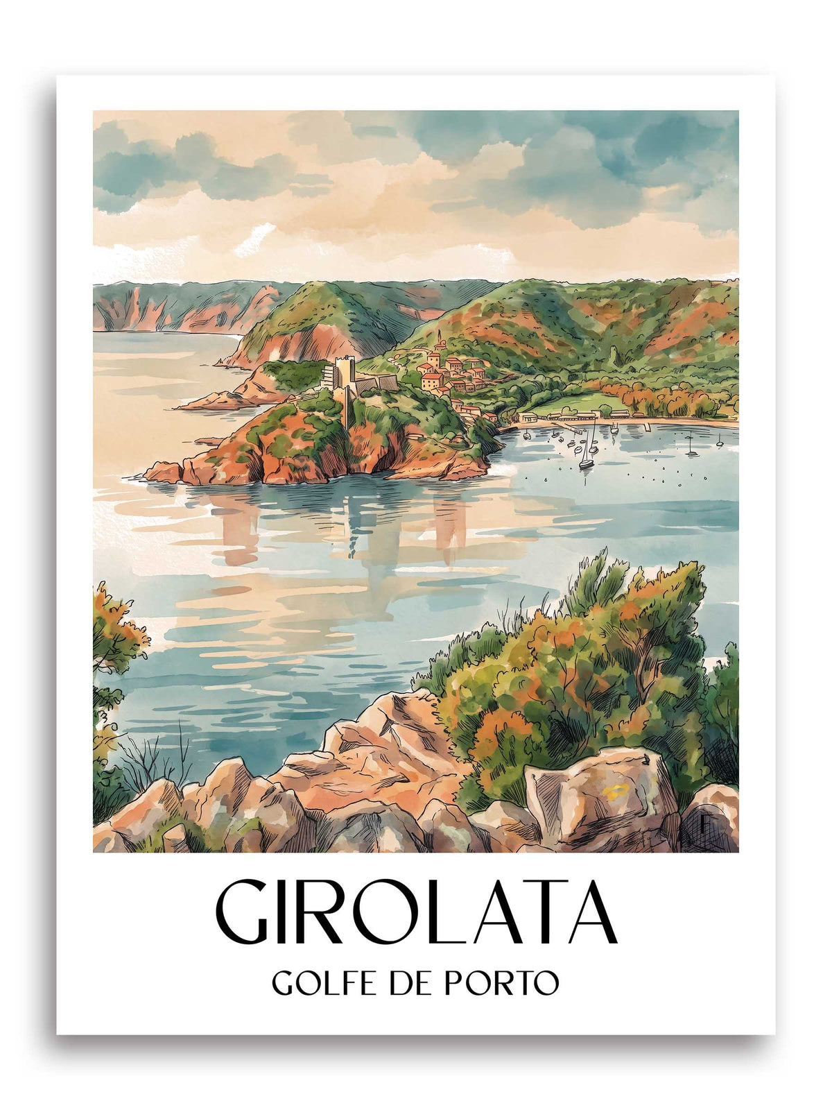 girolata-golfe-de-porto-frankreich-poster-aquarell