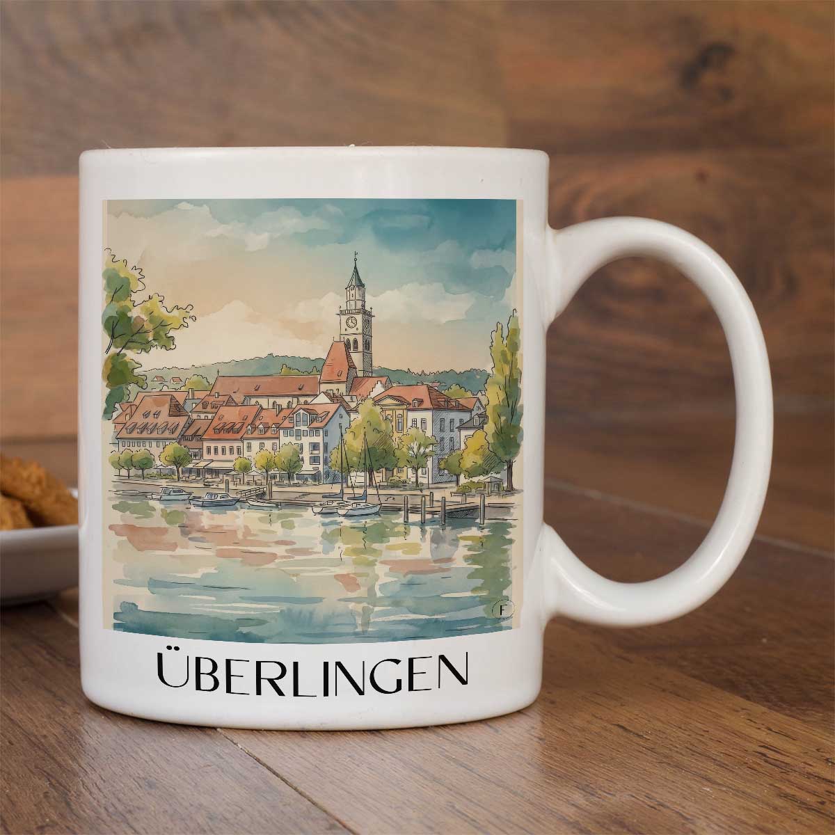 überlingen-bodensee-deutschland-kaffeebecher-aquarell