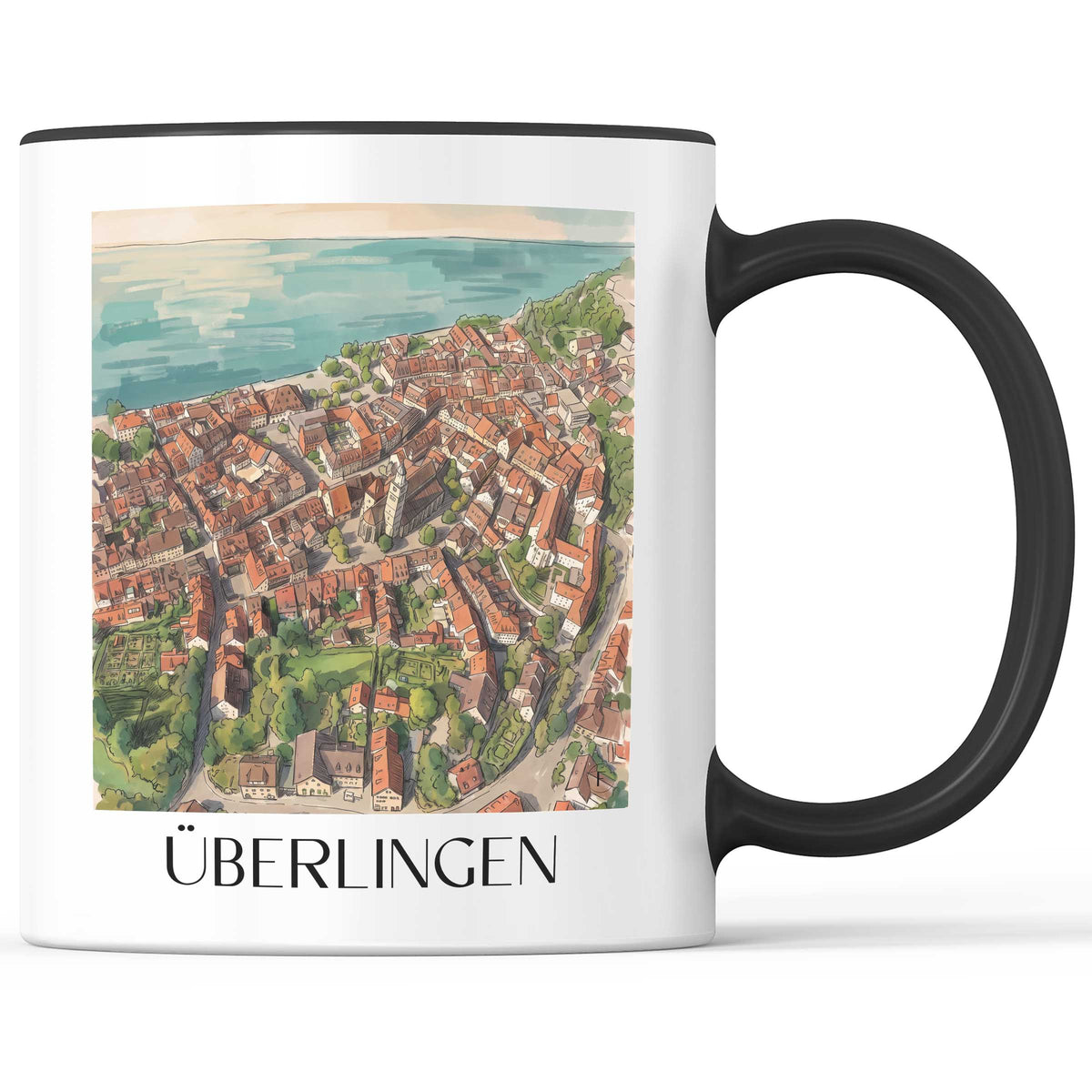 überlingen-bodensee-deutschland-kaffeebecher-aquarell