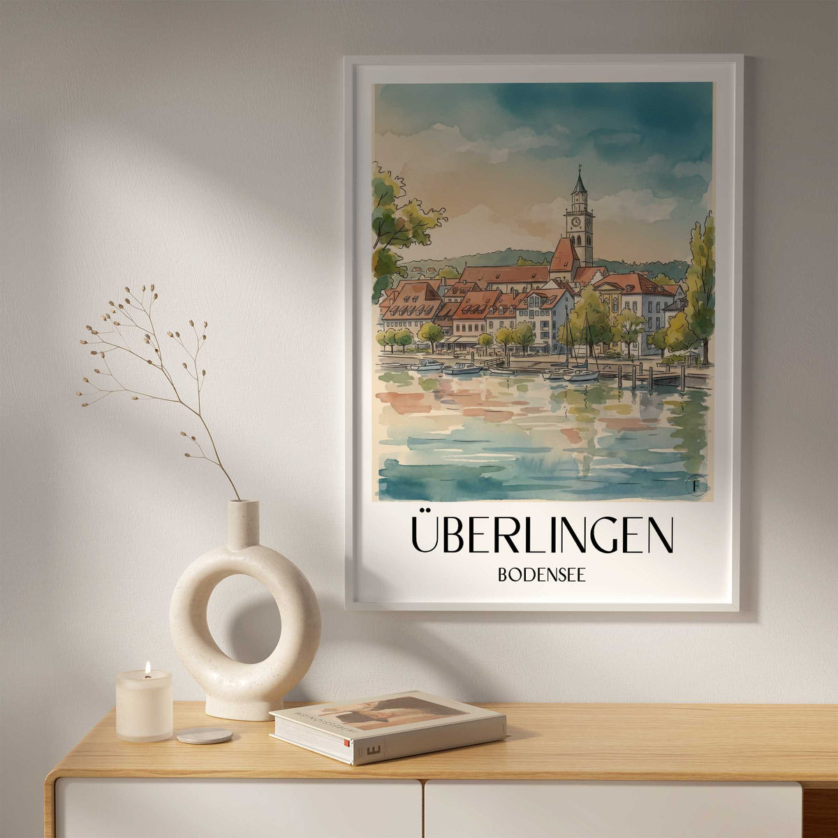 überlingen-bodensee-deutschland-poster-aquarell
