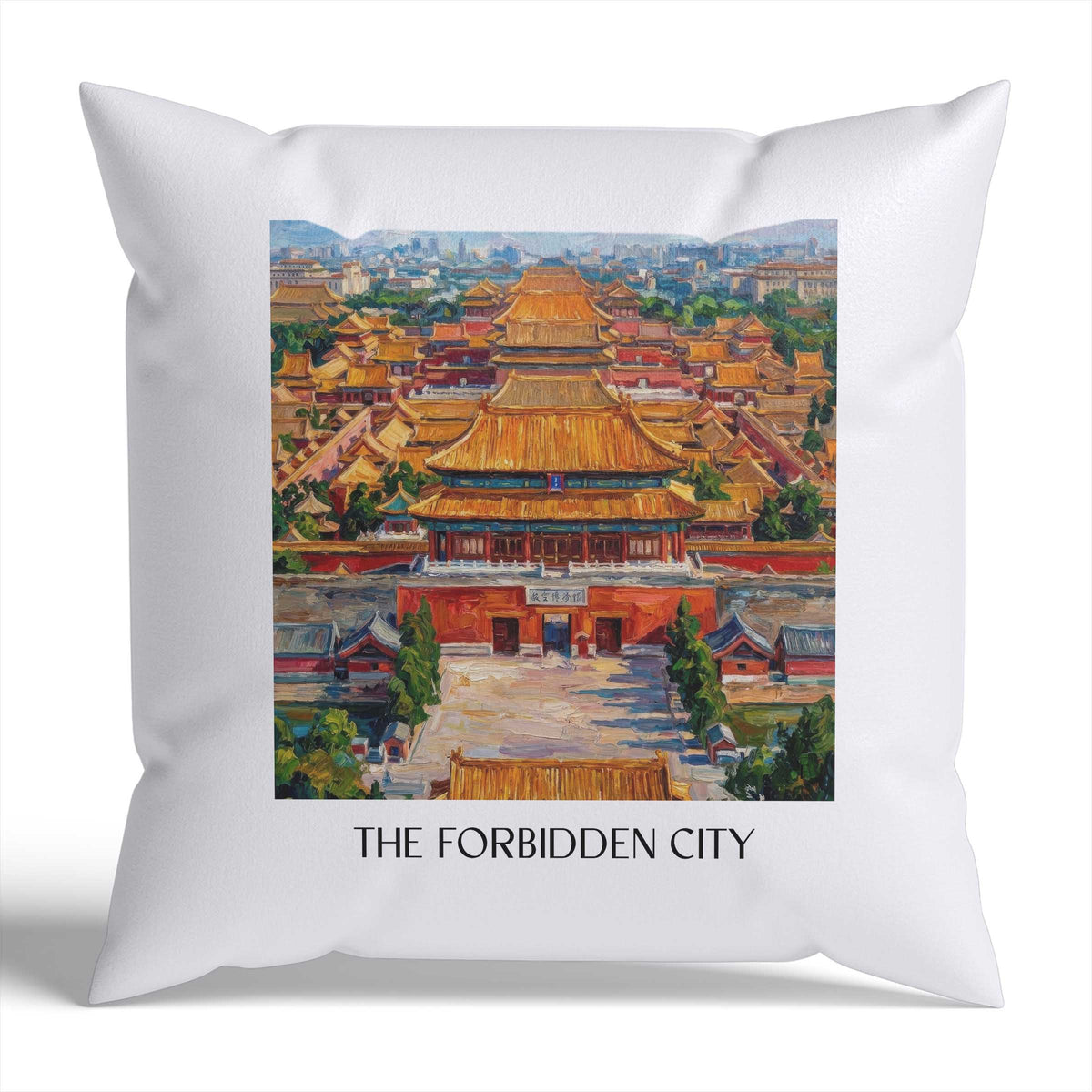 die verbotene Stadt Kissenhülle - Zierkissen Bezug - China - China Kissen bzw. Kissenbezug im Ölgemälde Stil - favplace