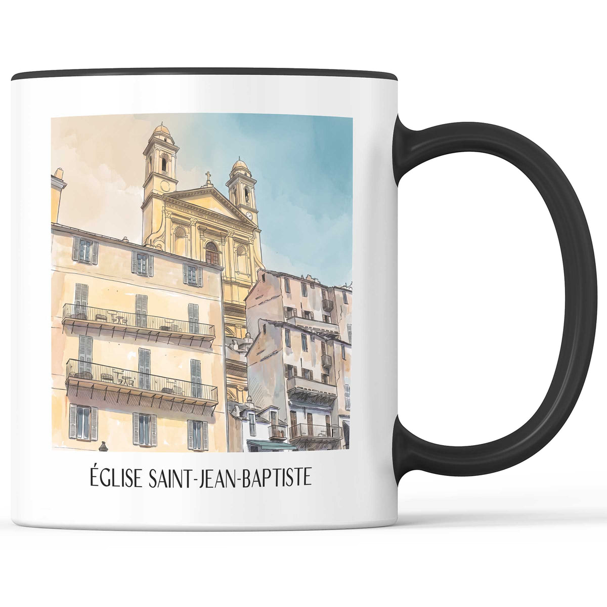 église-saint-jean-baptiste-bastia-frankreich-kaffeebecher-aquarell