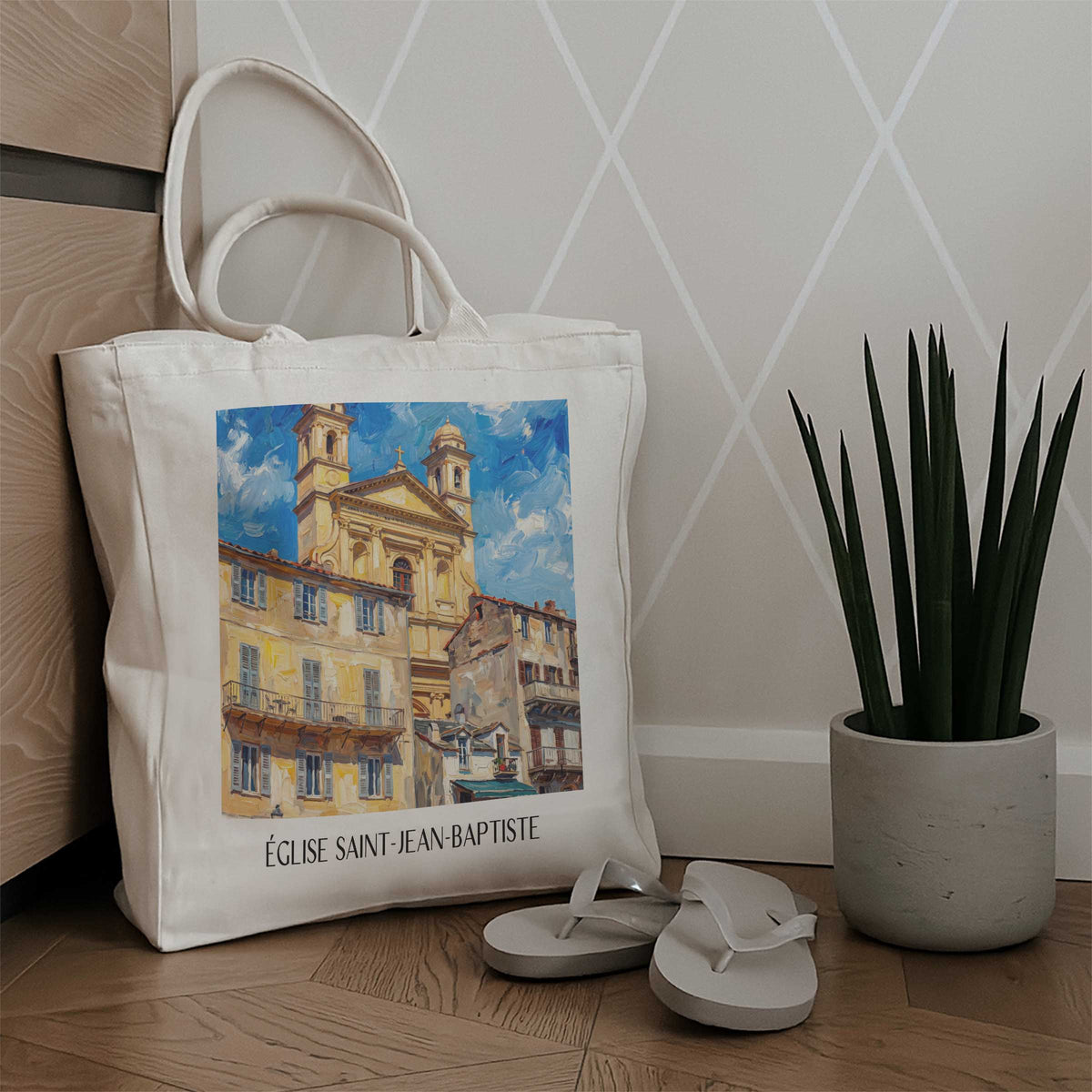église-saint-jean-baptiste-bastia-frankreich-einkaufstasche-oil-painting-oelgemaelde
