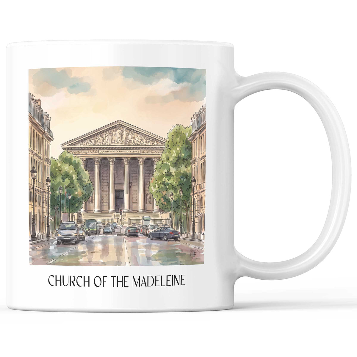 Église de la Madeleine Kaffeebecher - Paris - Frankreich Becher - Kaffeetasse im Aquarell Stil