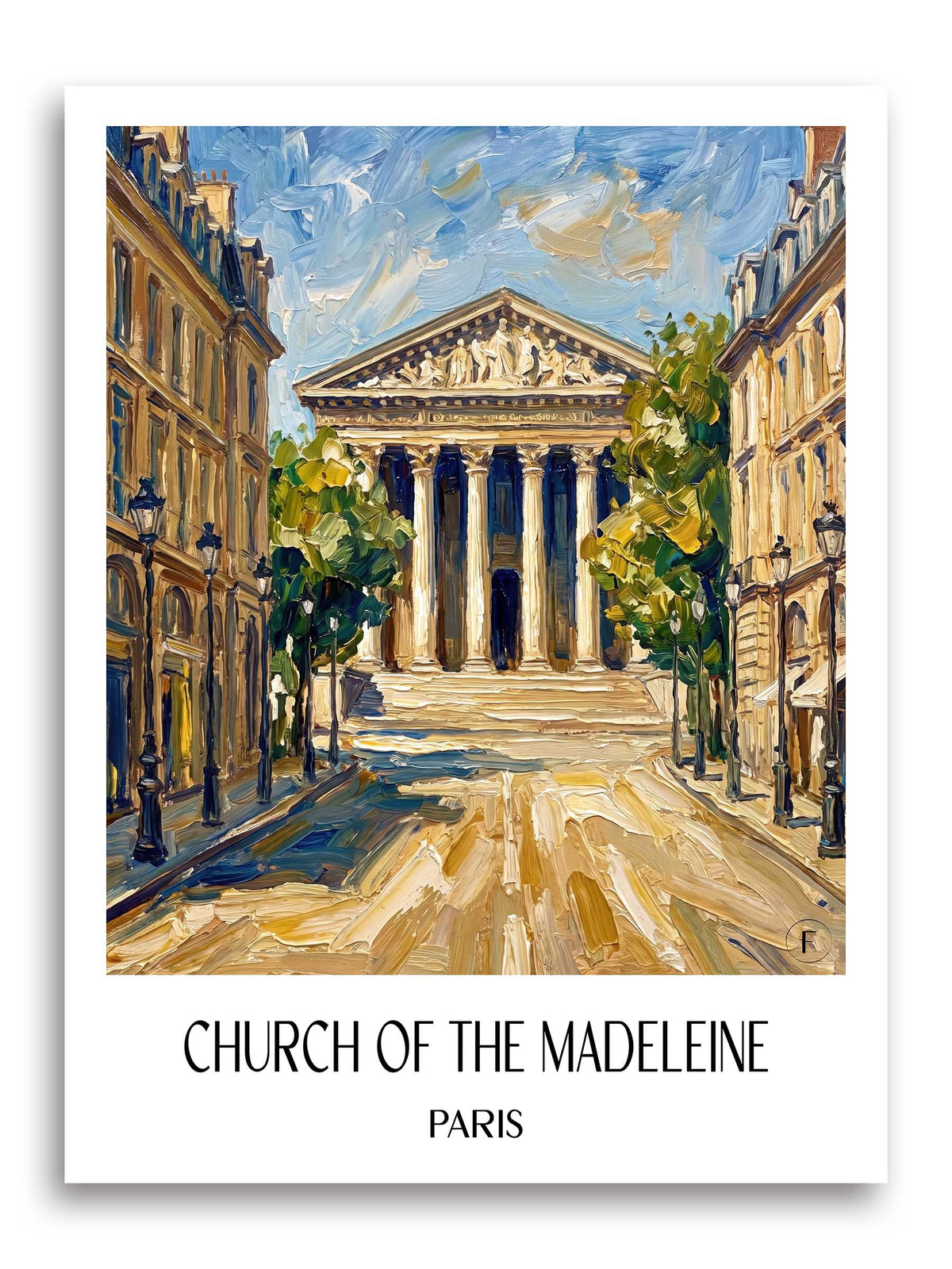 Église de la Madeleine Poster - Paris - Frankreich Kunstdruck - Ölgemälde von A4 bis A1 - favplace