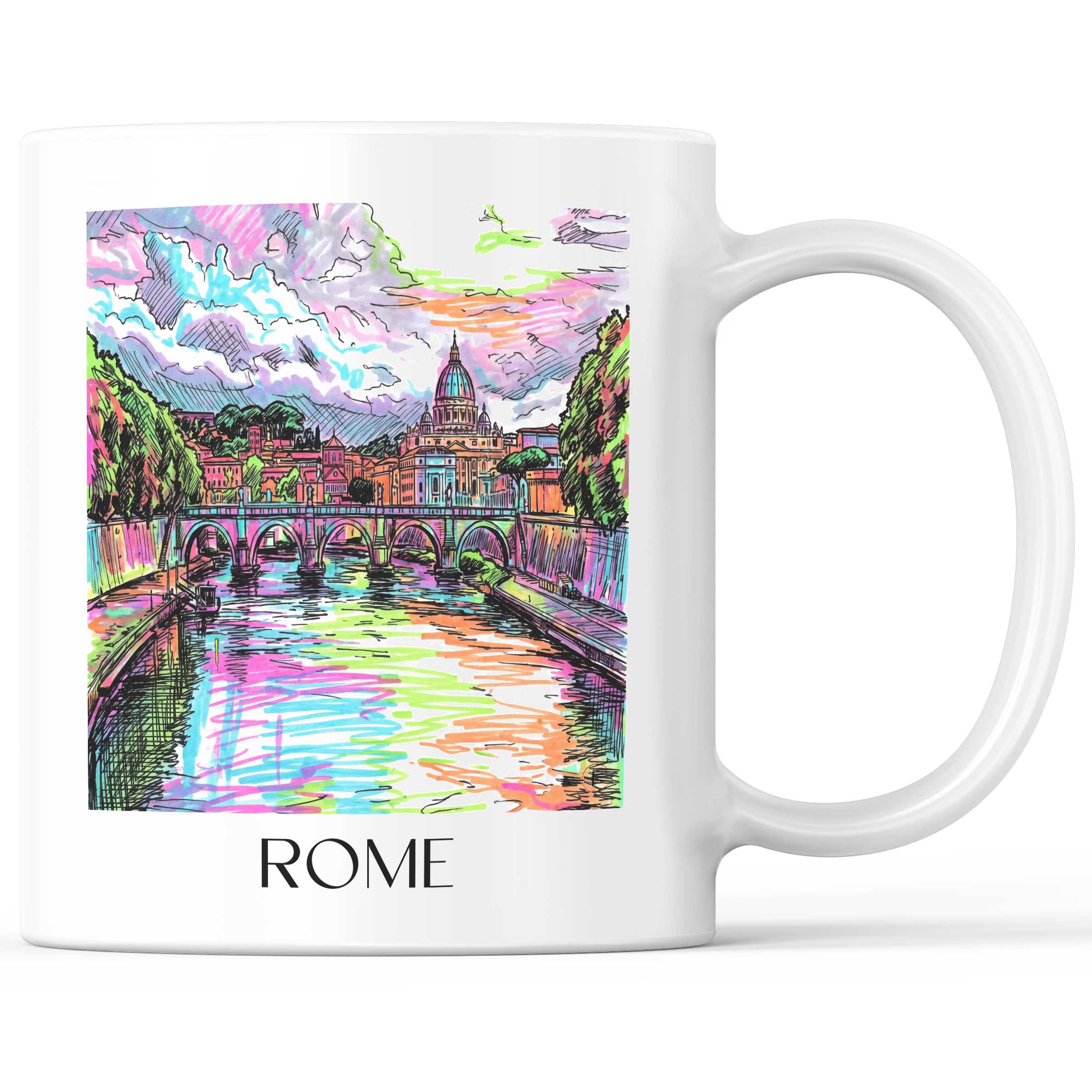 Rom - Italien Becher - Kaffeetasse im Tag Graffiti Stil