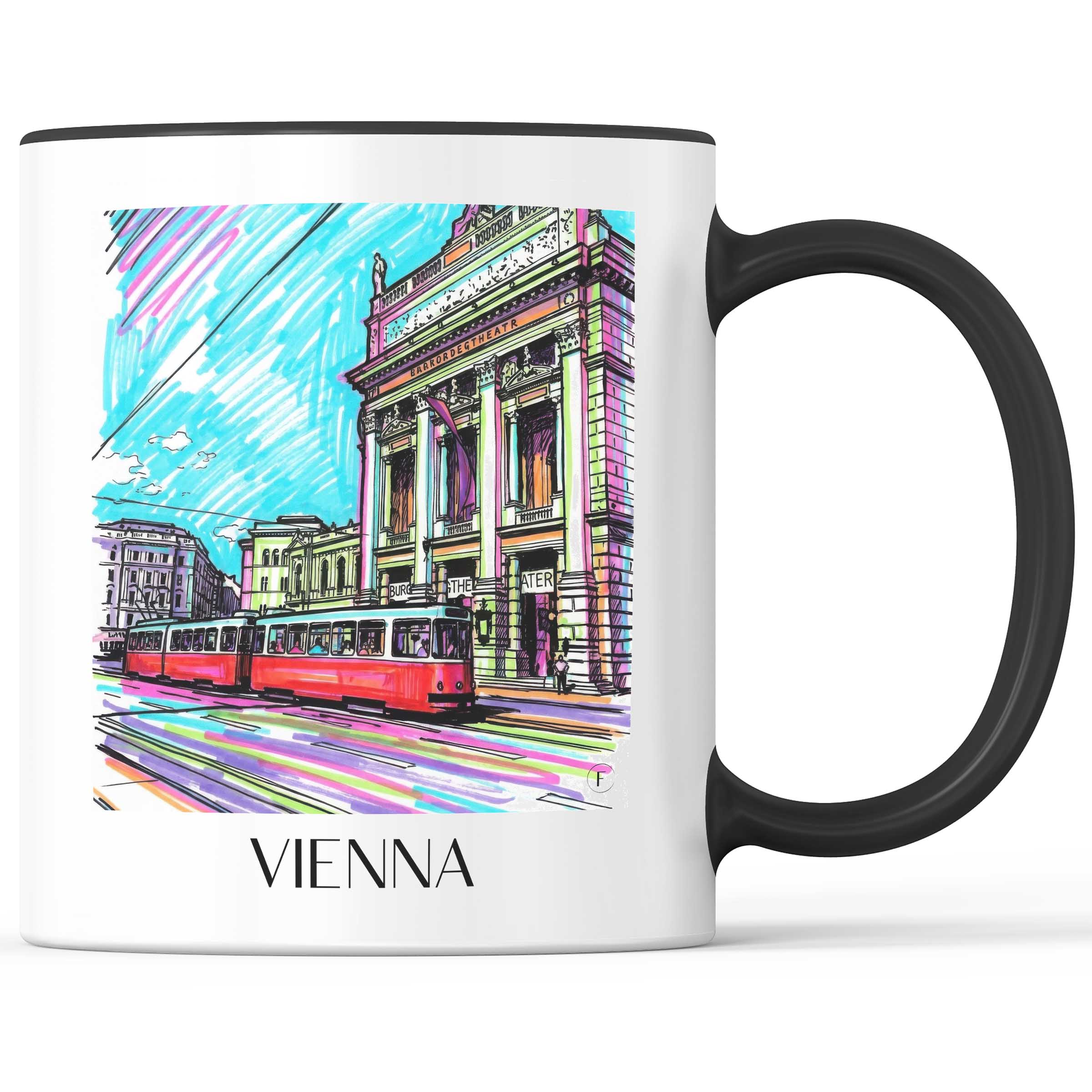 Wien - Österreich Becher - Kaffeetasse im Tag Graffiti Stil