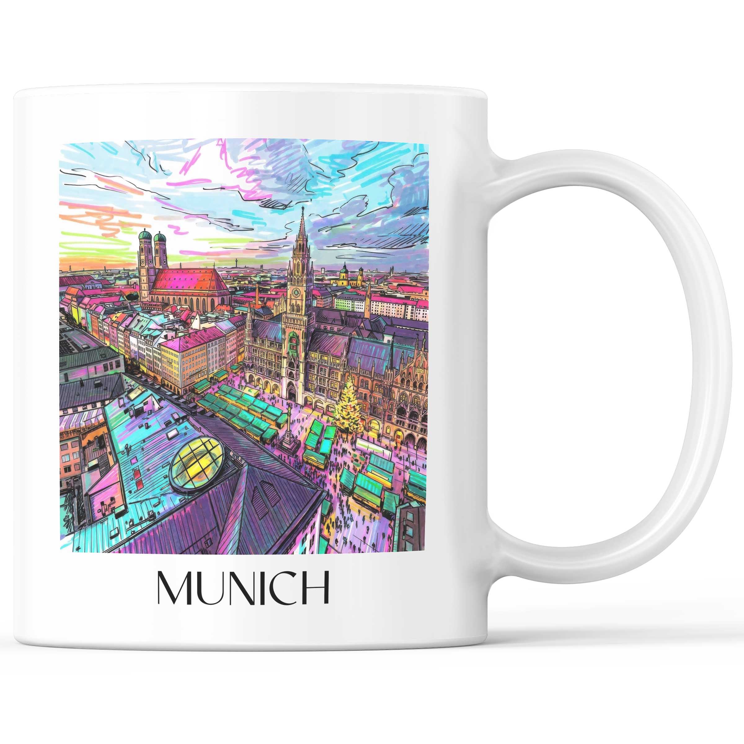 München - Deutschland Becher - Kaffeetasse im Tag Graffiti Stil