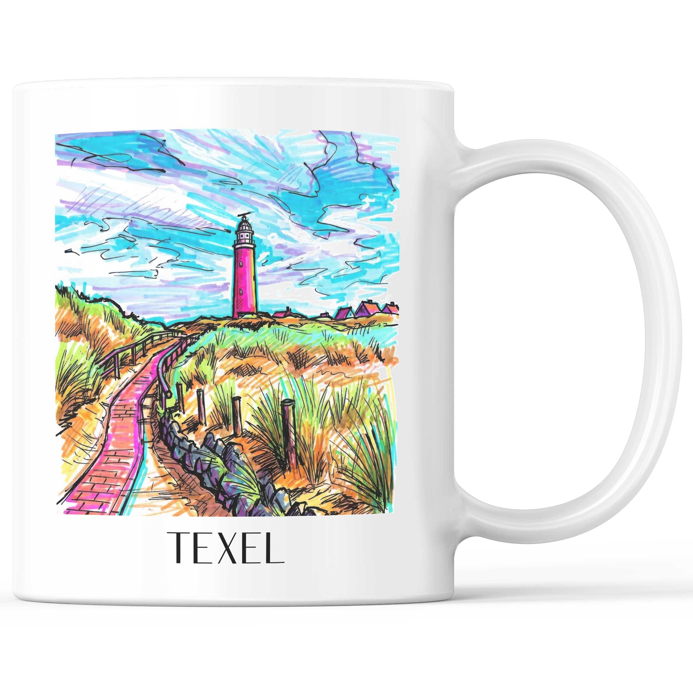Texel - Niederlande Becher - Kaffeetasse im Tag Graffiti Stil
