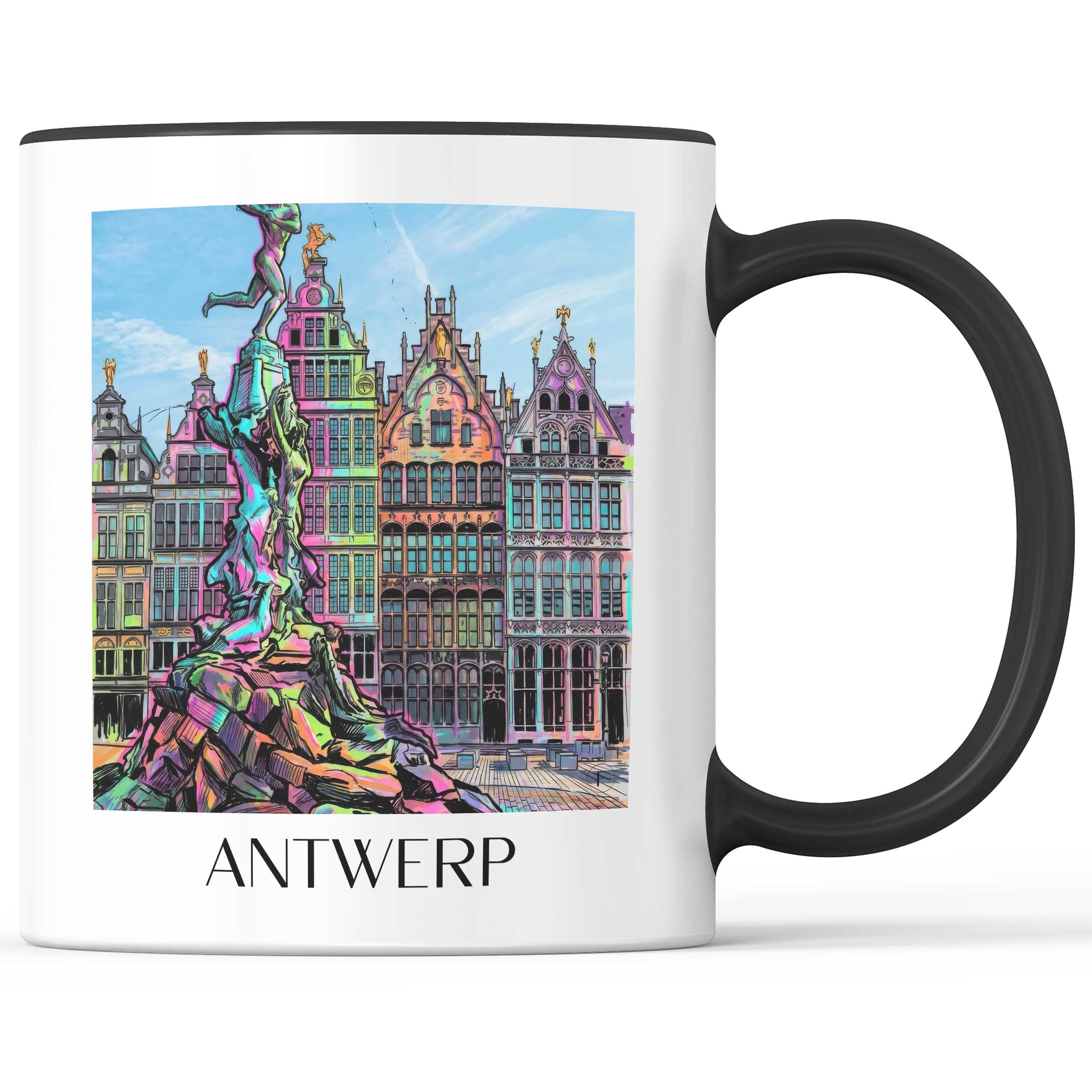 Antwerpen - Belgien Becher - Kaffeetasse im Tag Graffiti Stil