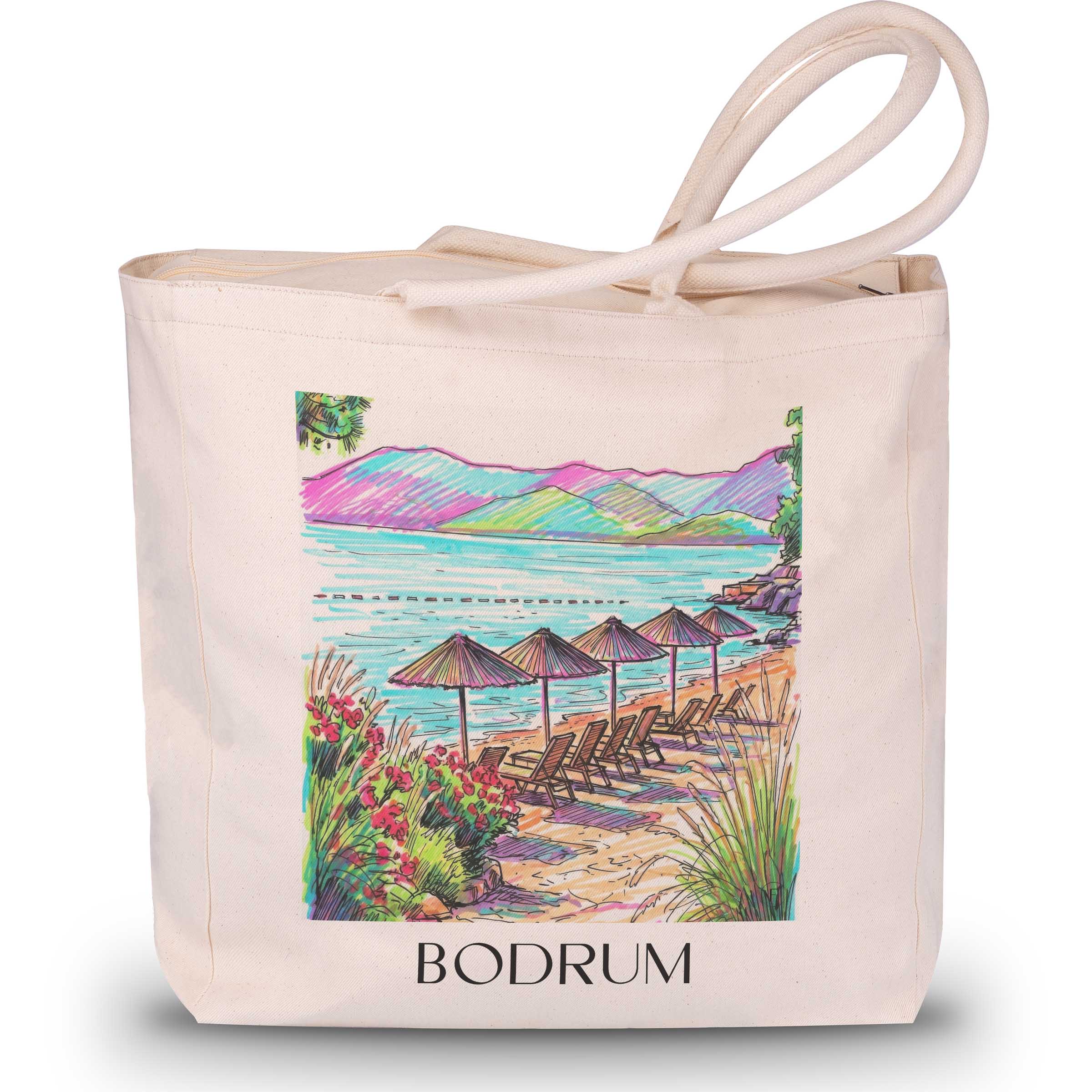 Bodrum - Türkei Tote Bag - Einkaufstasche im Tag Graffiti Stil