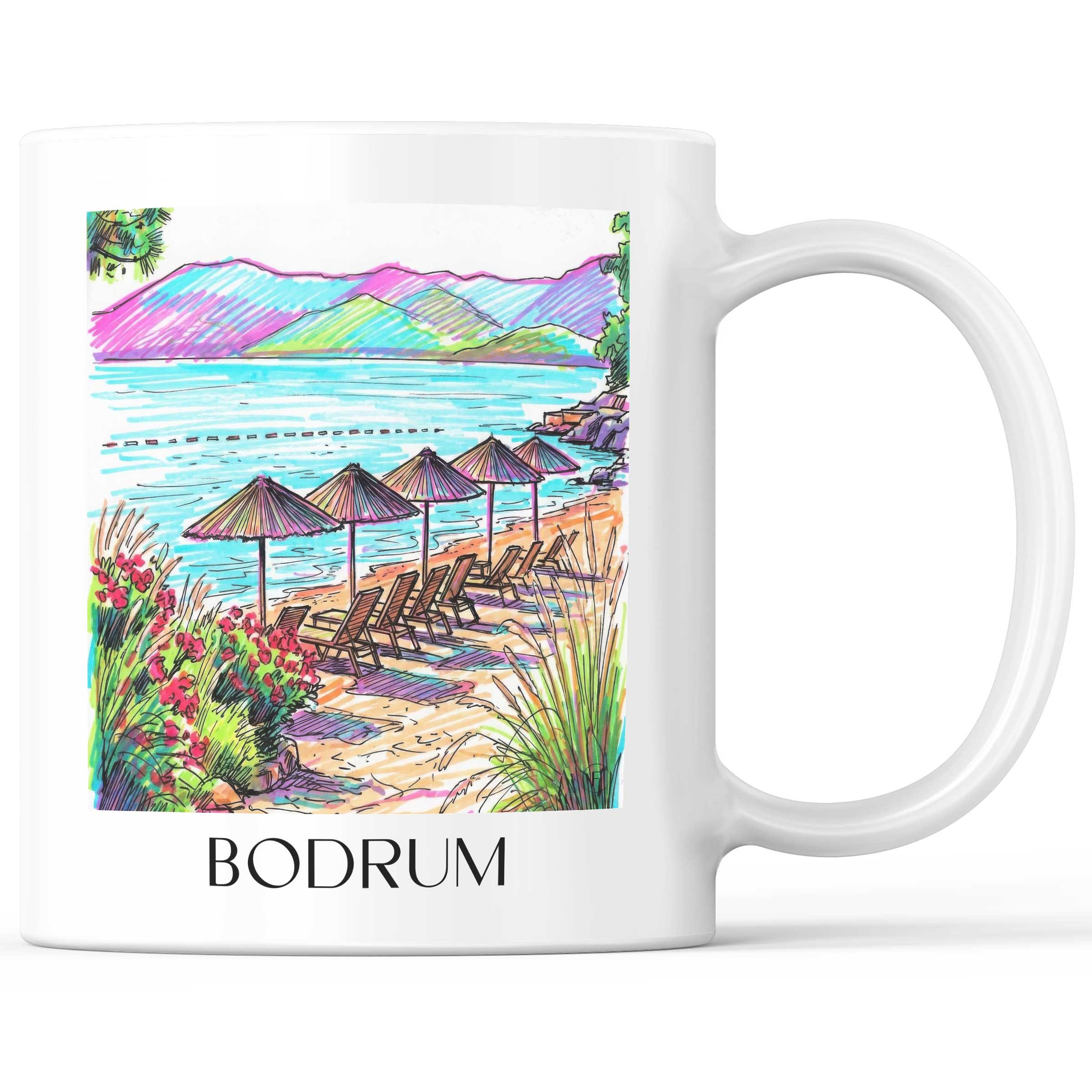 Bodrum - Türkei Becher - Kaffeetasse im Tag Graffiti Stil