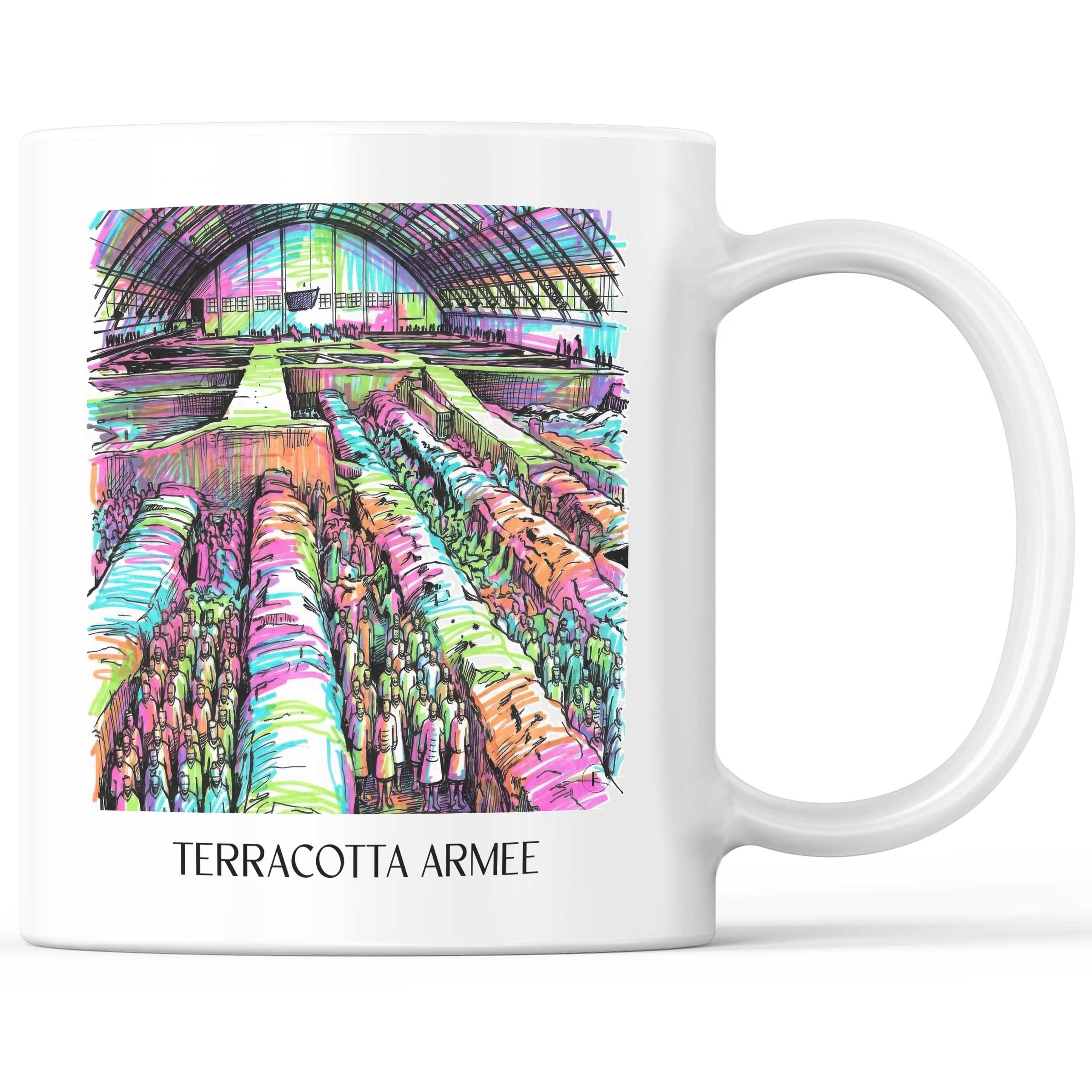 terrakotta Armee - China Becher - Kaffeetasse im Tag Graffiti Stil
