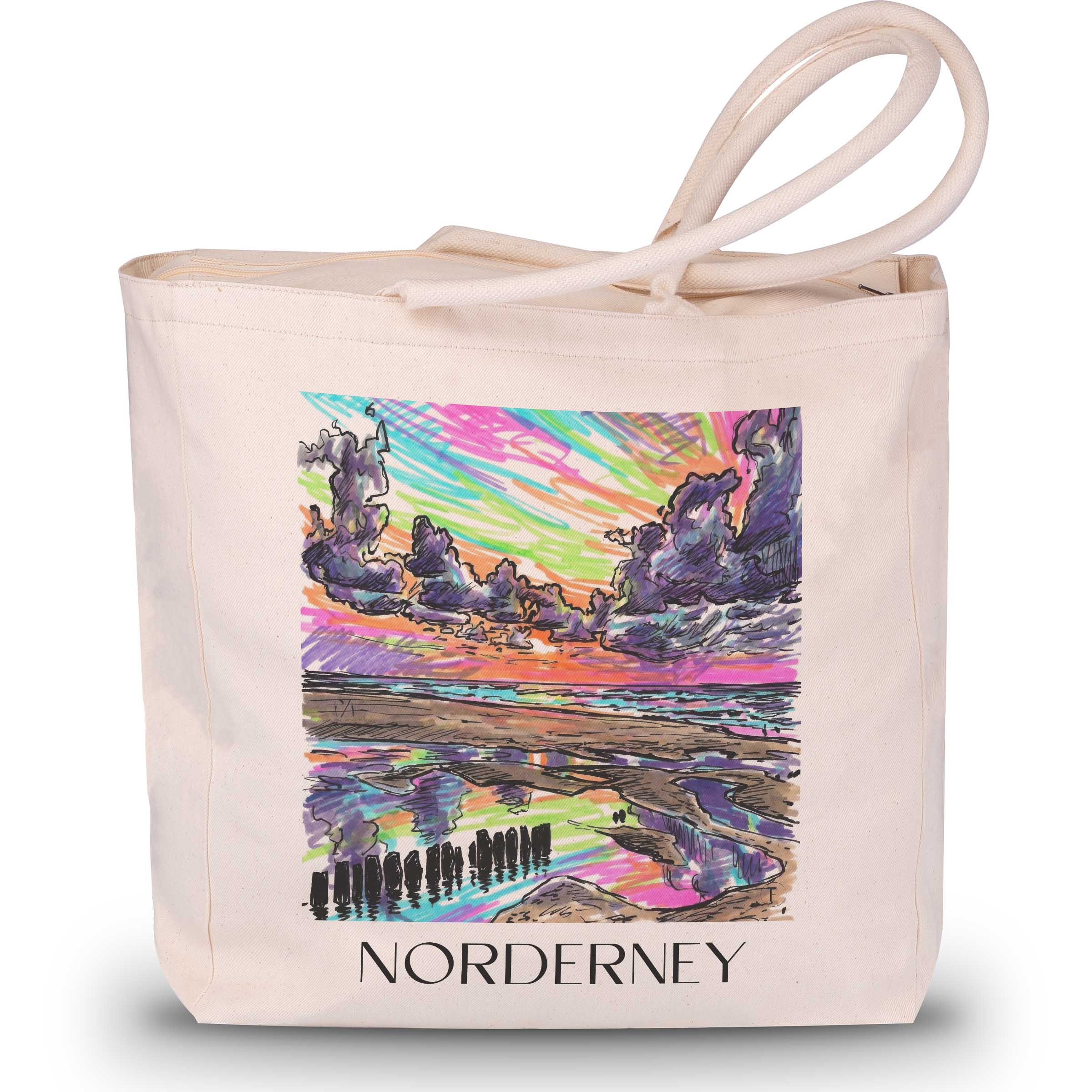 Norderney - Deutschland Tote Bag - Einkaufstasche im Tag Graffiti Stil