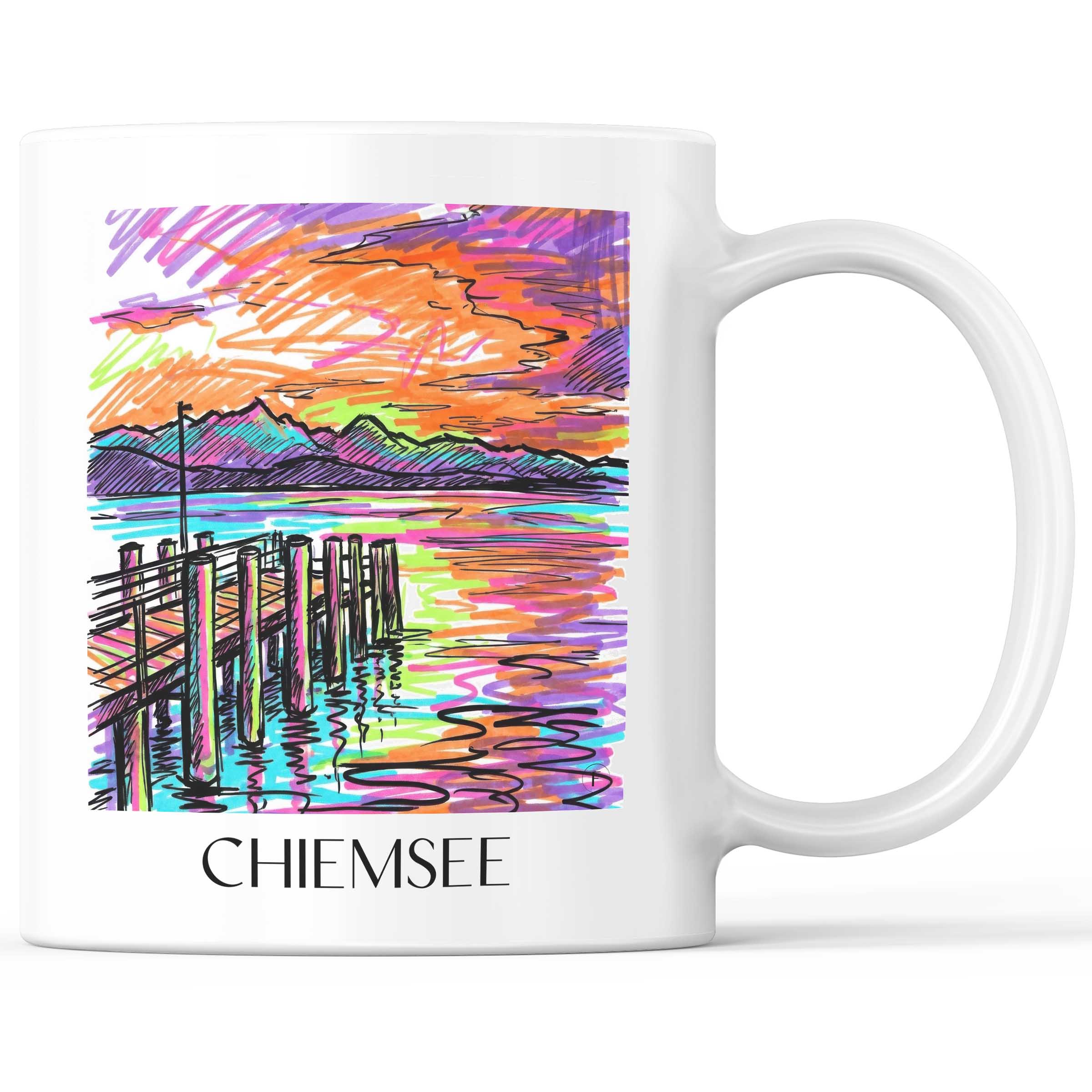Chiemsee - Deutschland Becher - Kaffeetasse im Tag Graffiti Stil