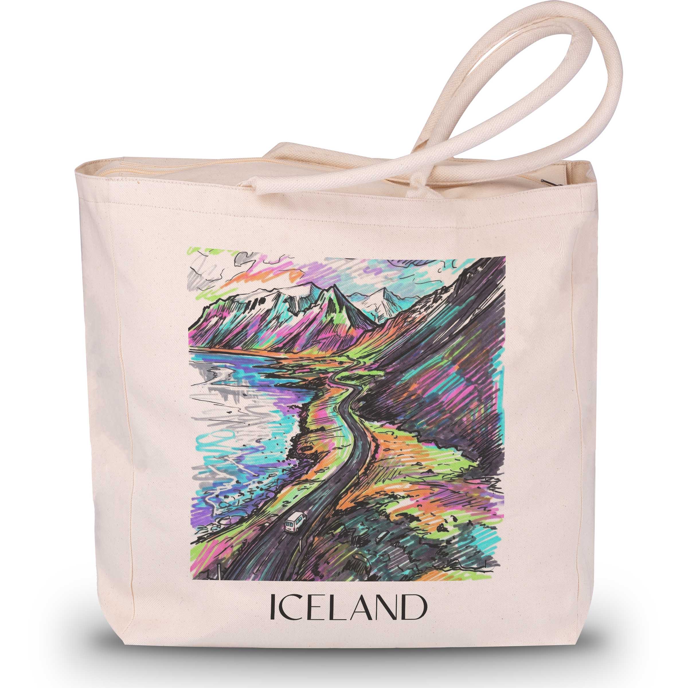 Island - Island Tote Bag - Einkaufstasche im Tag Graffiti Stil