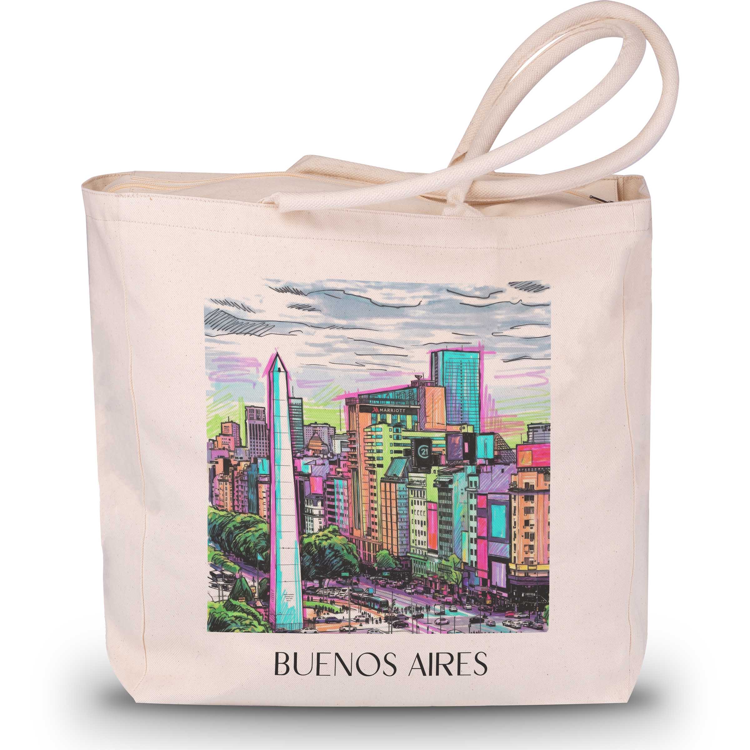 Buenos Aires - Argentinien Tote Bag - Einkaufstasche im Tag Graffiti Stil