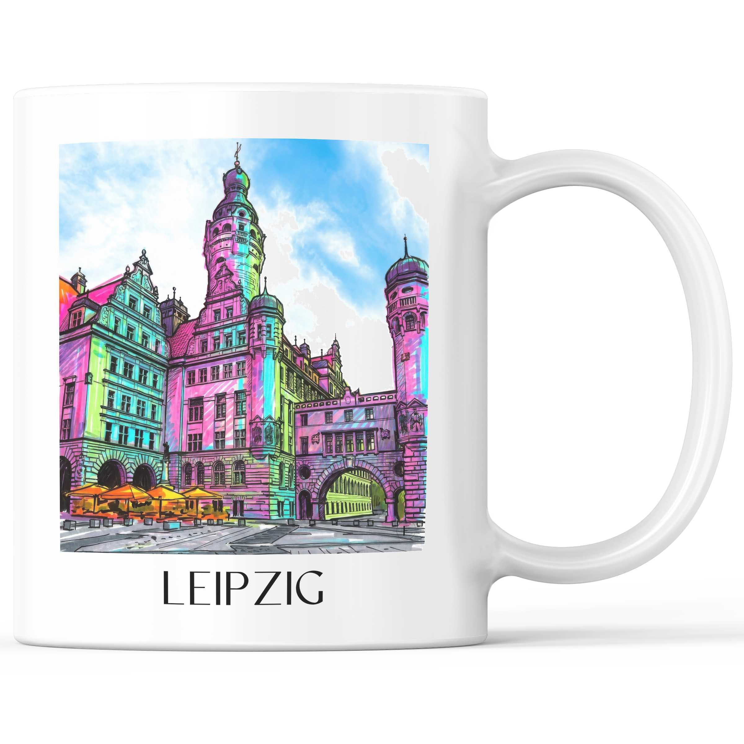 Leipzig - Deutschland Becher - Kaffeetasse im Tag Graffiti Stil