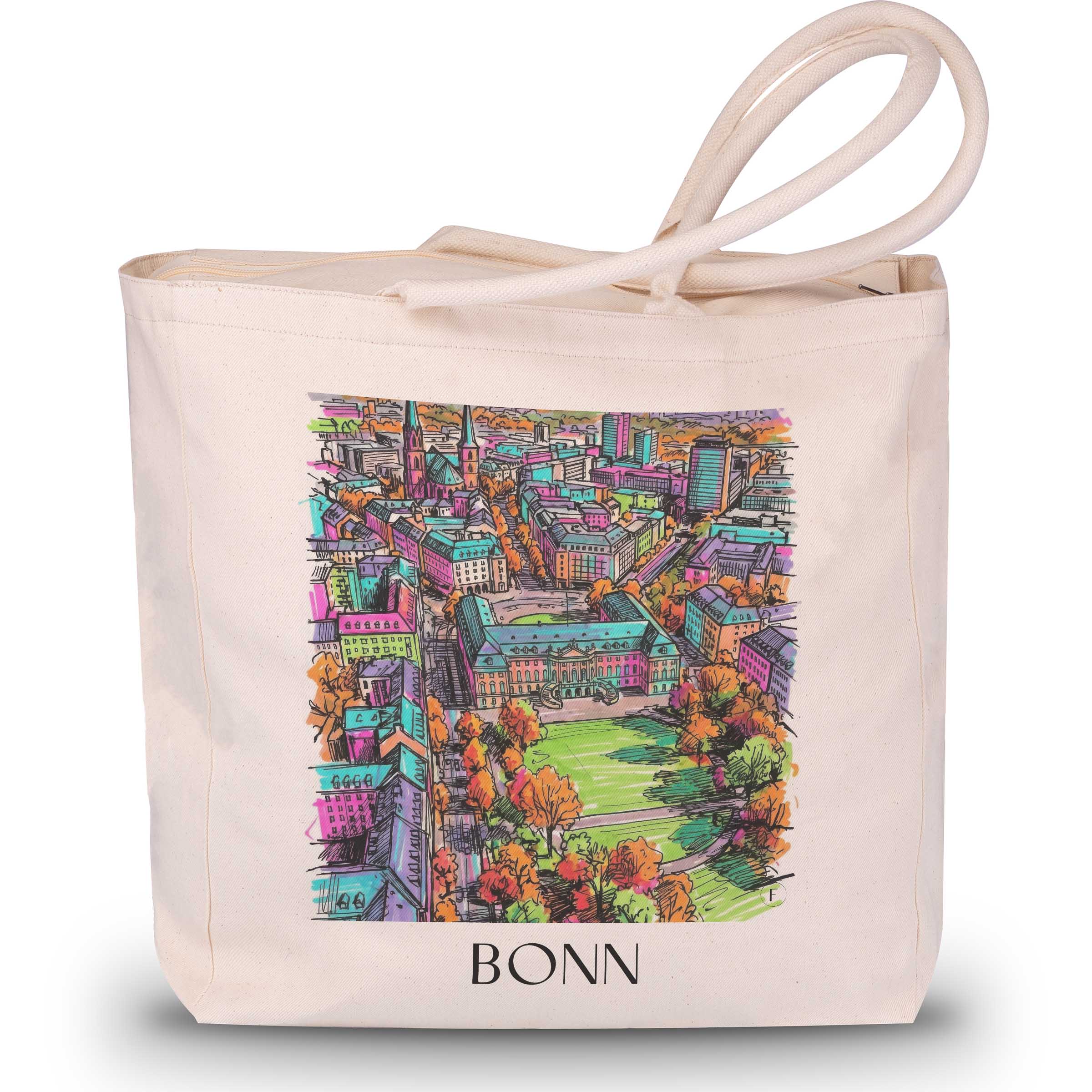 Bonn - Deutschland Tote Bag - Einkaufstasche im Tag Graffiti Stil