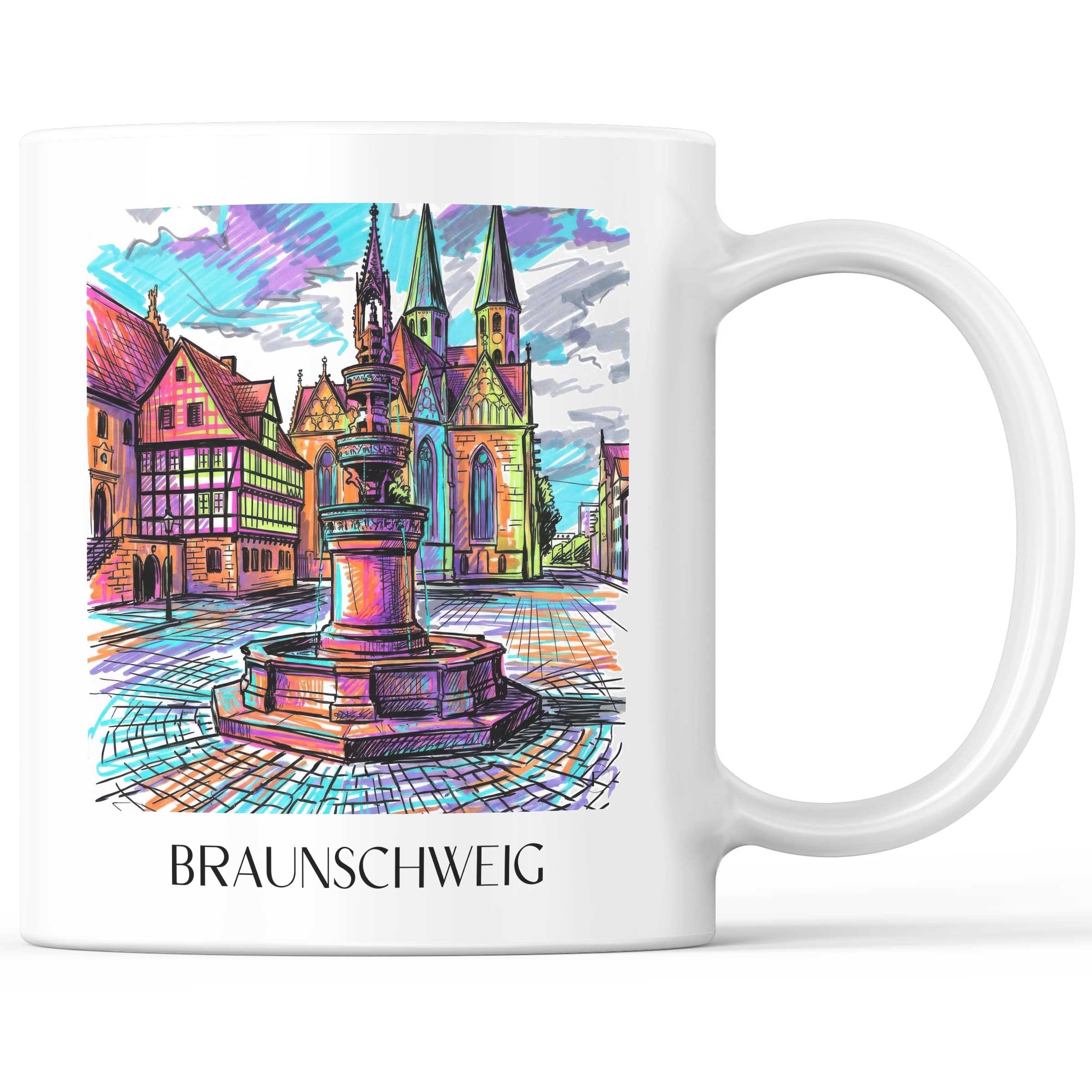 Braunschweig - Deutschland Becher - Kaffeetasse im Tag Graffiti Stil