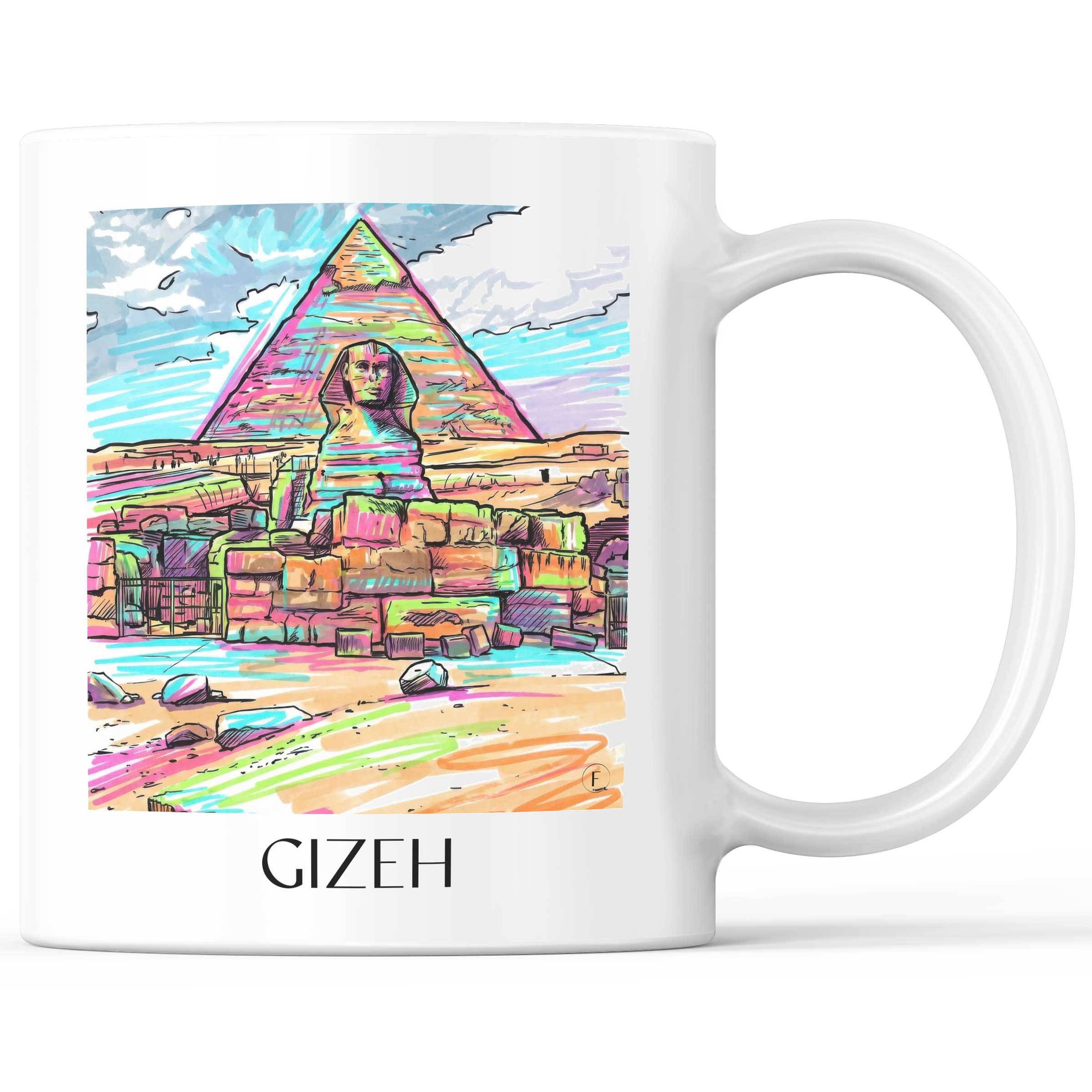 Gizeh - Ägypten Becher - Kaffeetasse im Tag Graffiti Stil
