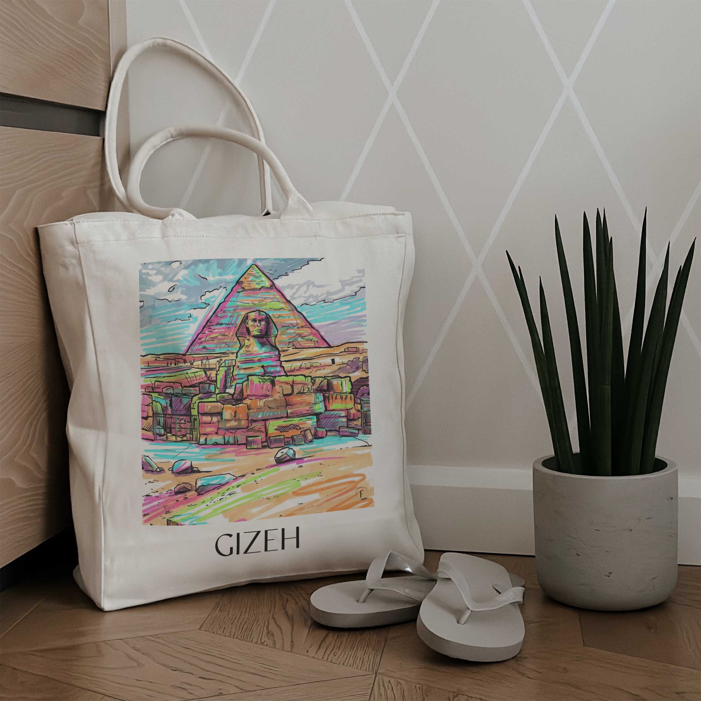 gizeh-ägypten-einkaufstasche-graffiti