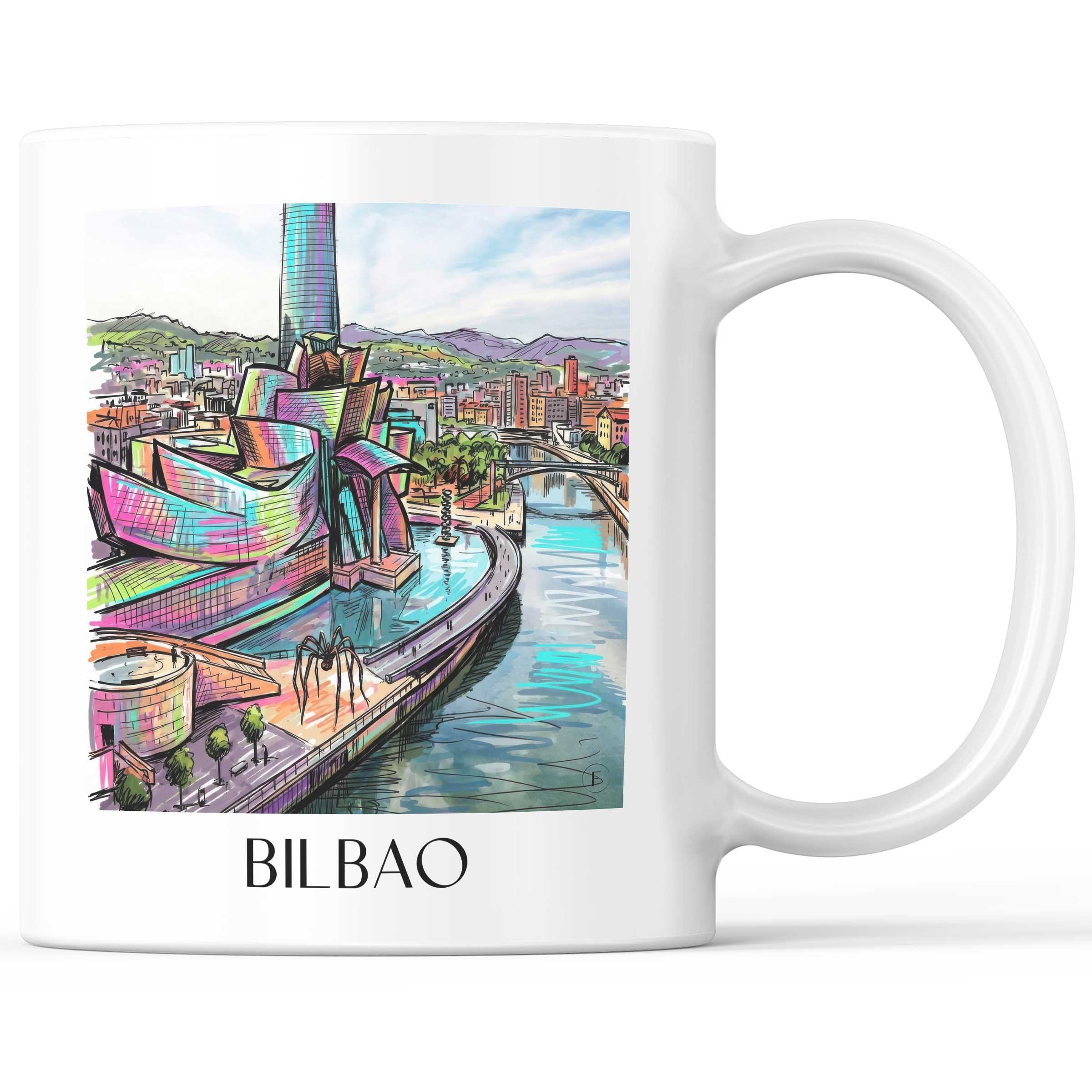 Bilbao - Spanien Becher - Kaffeetasse im Tag Graffiti Stil