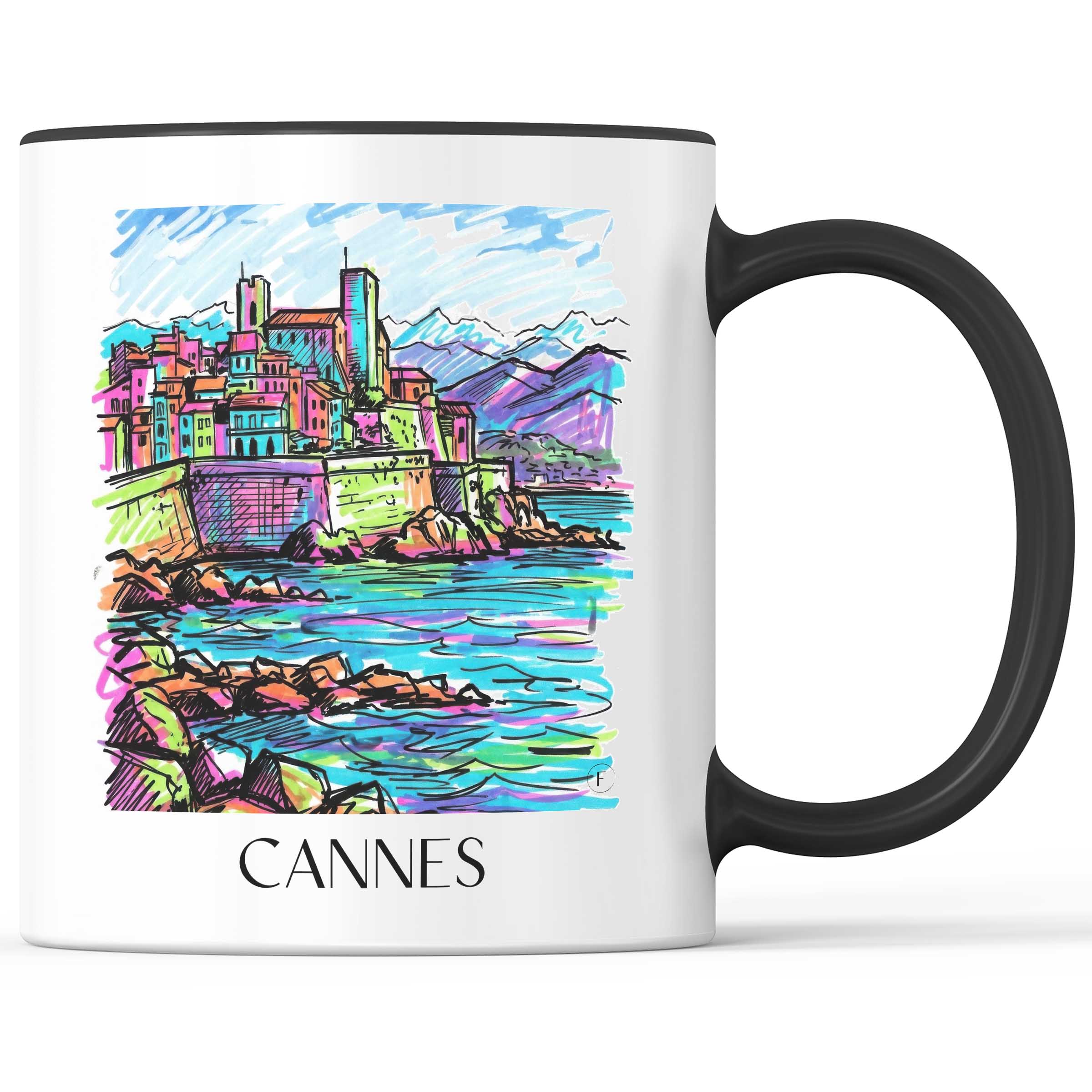 Antibes - Frankreich Becher - Kaffeetasse im Tag Graffiti Stil