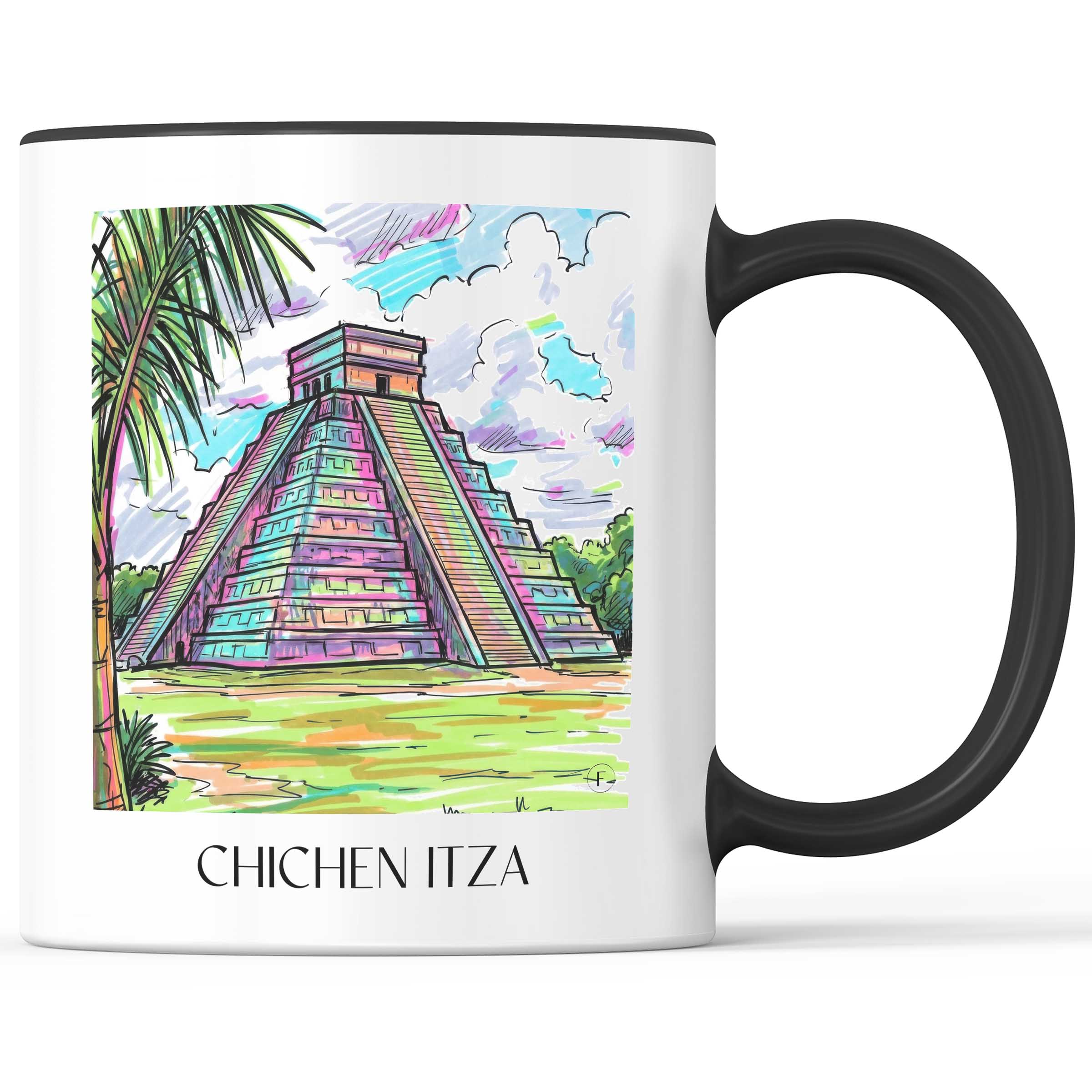 Chichén Itzá - Mexiko Becher - Kaffeetasse im Tag Graffiti Stil