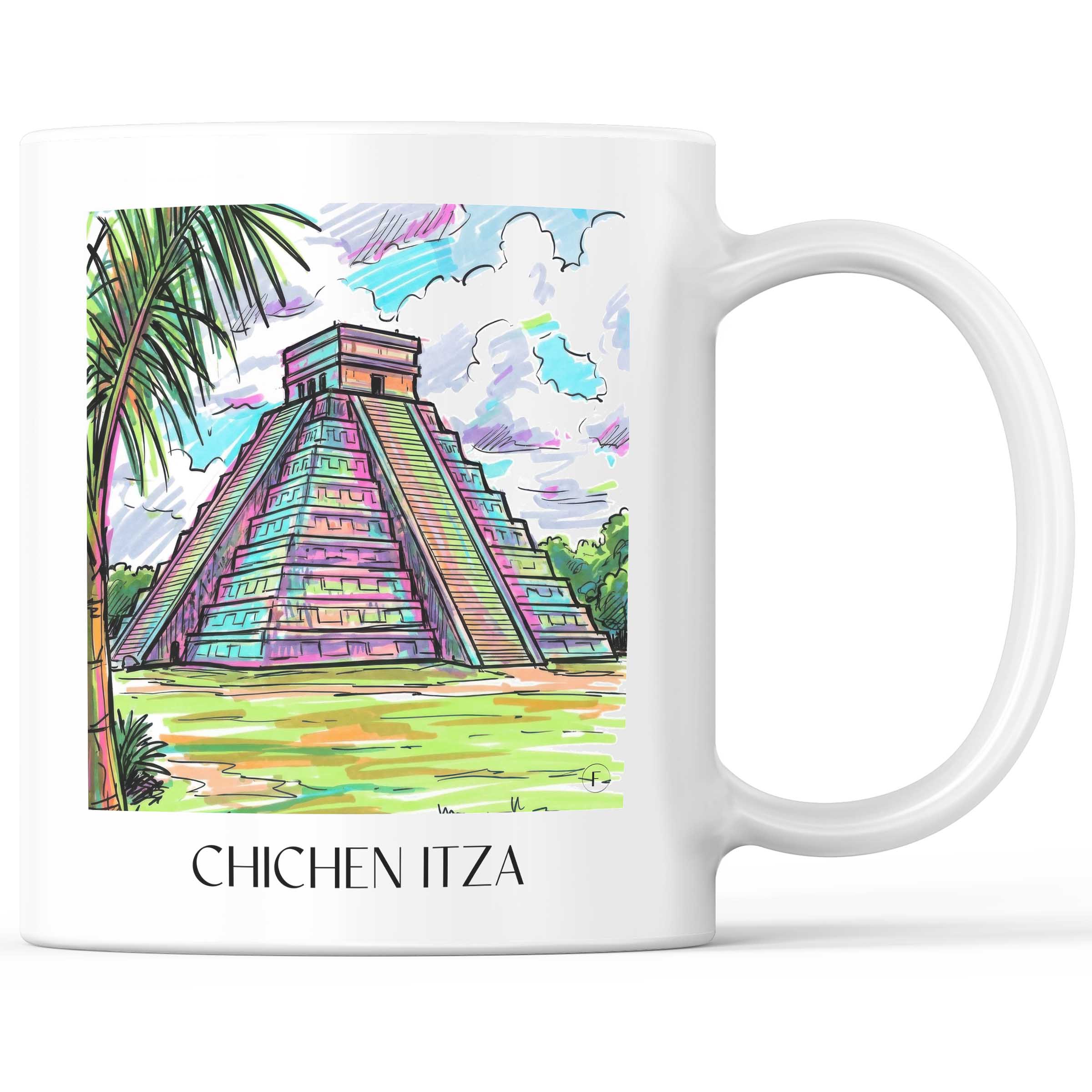 Chichén Itzá - Mexiko Becher - Kaffeetasse im Tag Graffiti Stil