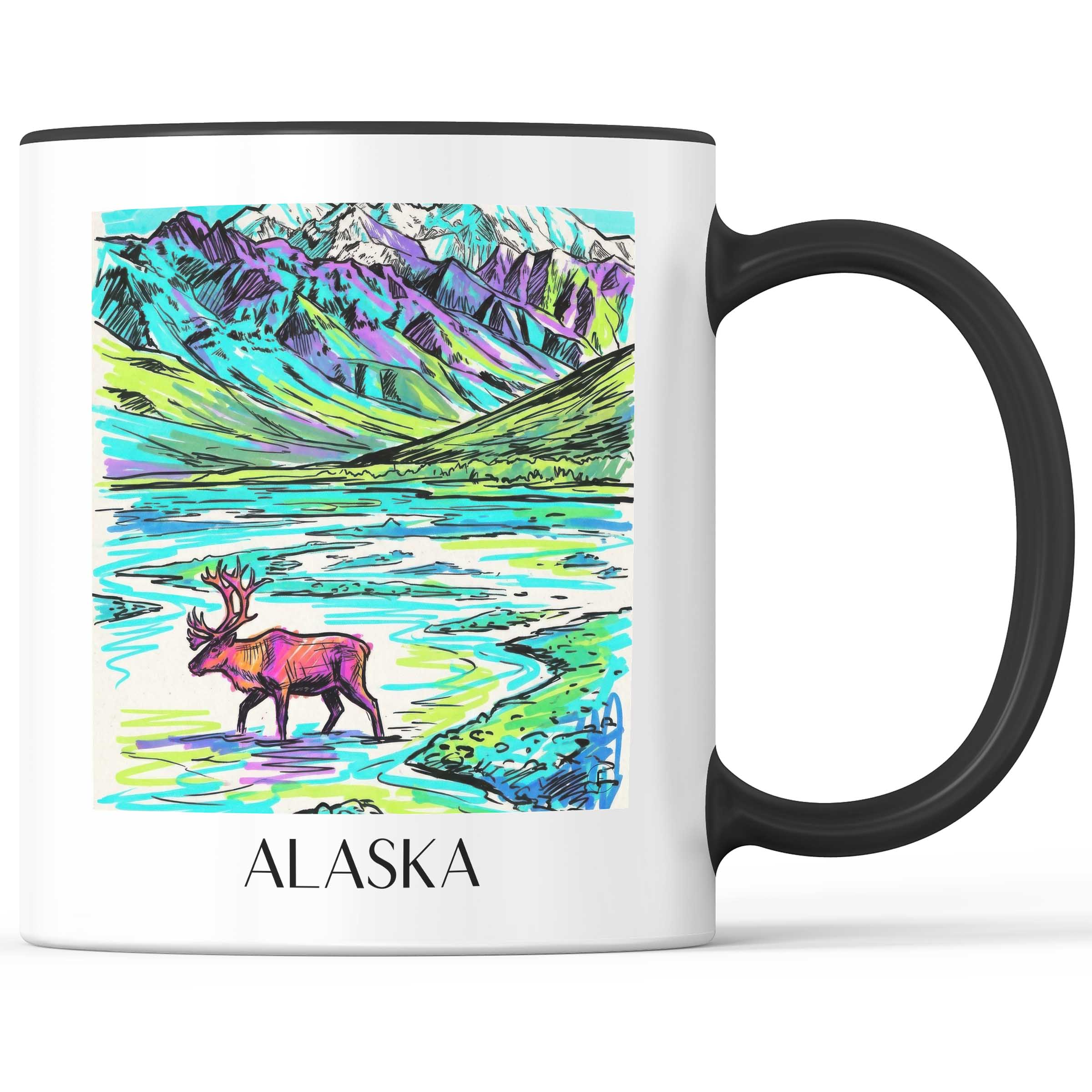 Alaska - Vereinigte Staaten von Amerika Becher - Kaffeetasse im Tag Graffiti Stil