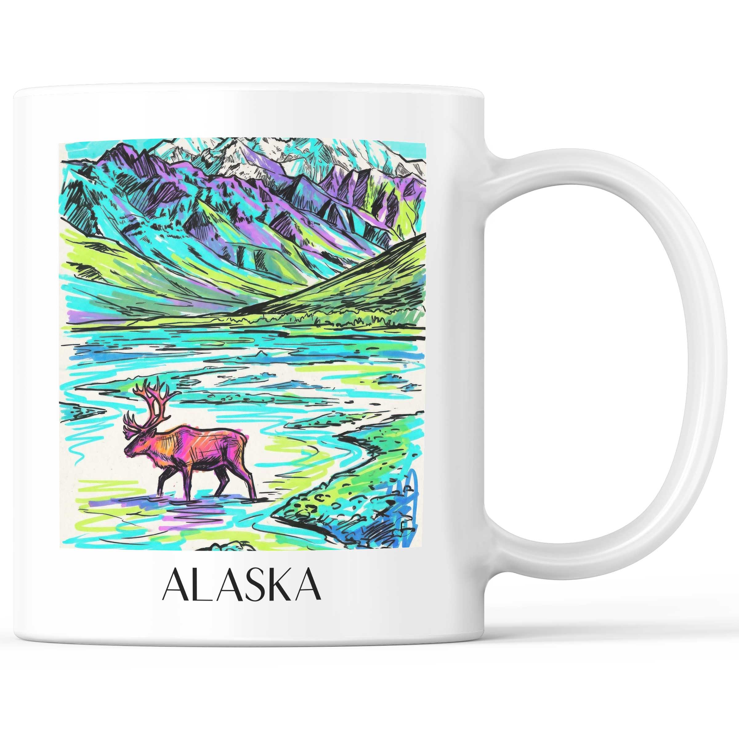 Alaska - Vereinigte Staaten von Amerika Becher - Kaffeetasse im Tag Graffiti Stil