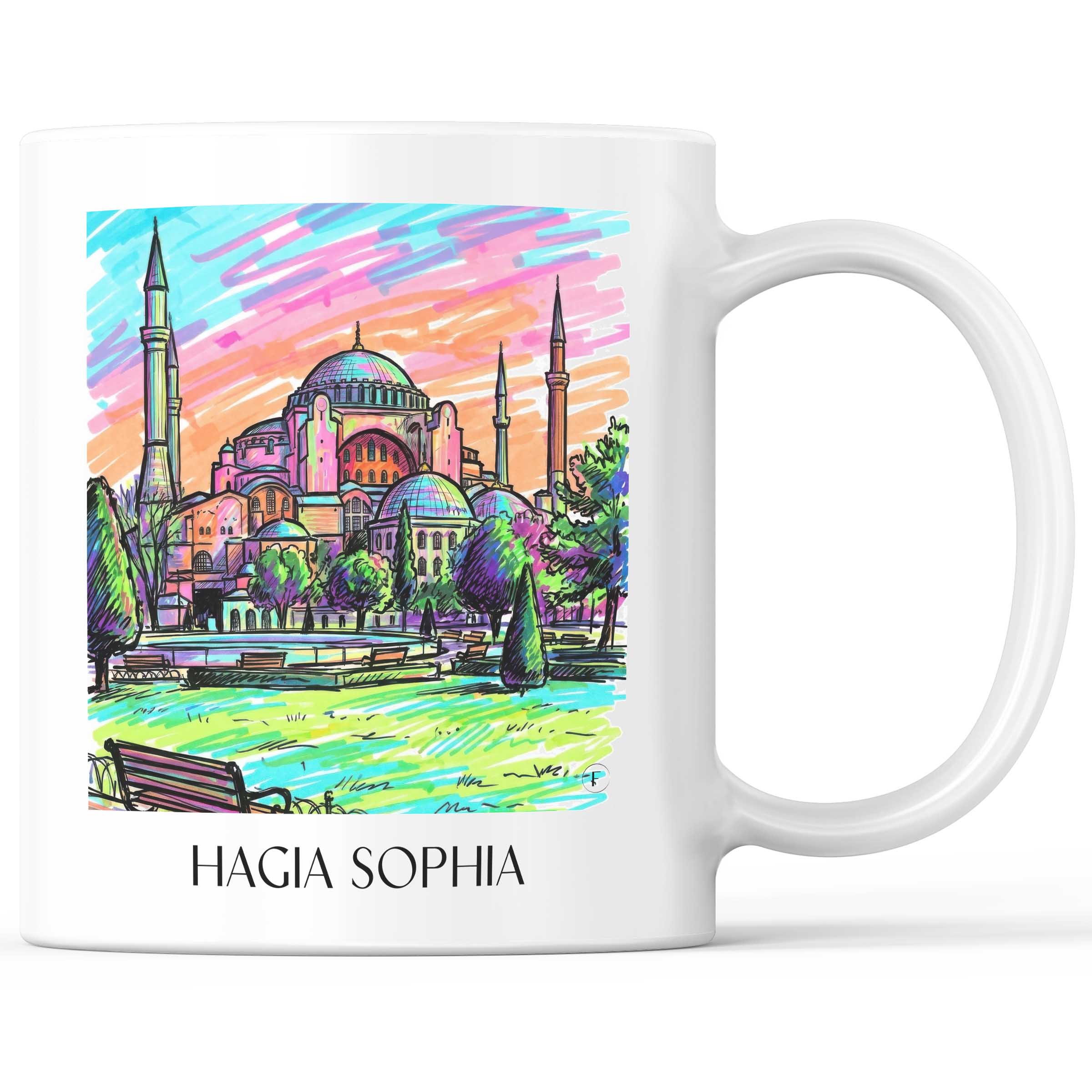Hagia Sophia - Türkei Becher - Kaffeetasse im Tag Graffiti Stil