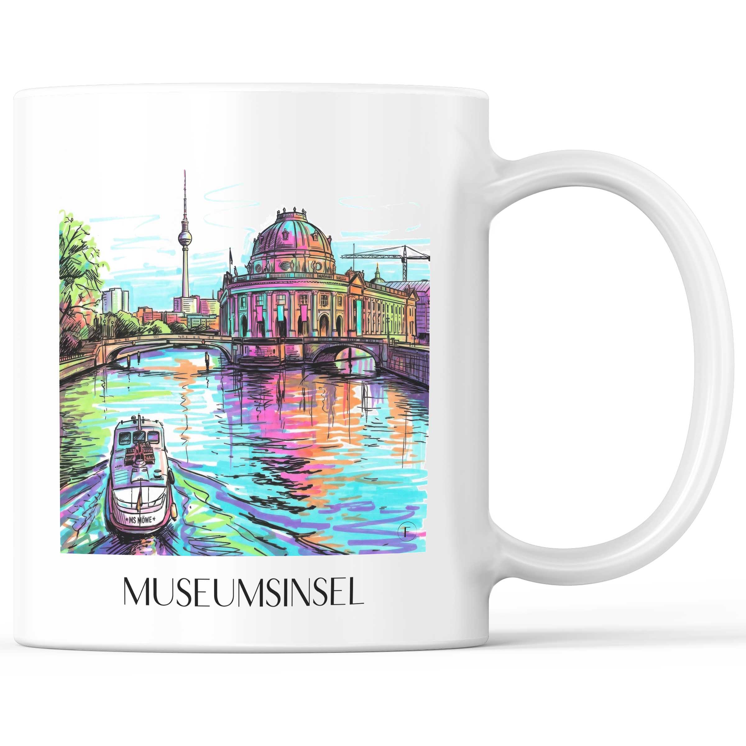 Museumsinsel Kaffeebecher - Berlin - Deutschland Becher - Kaffeetasse im Tag Graffiti Stil