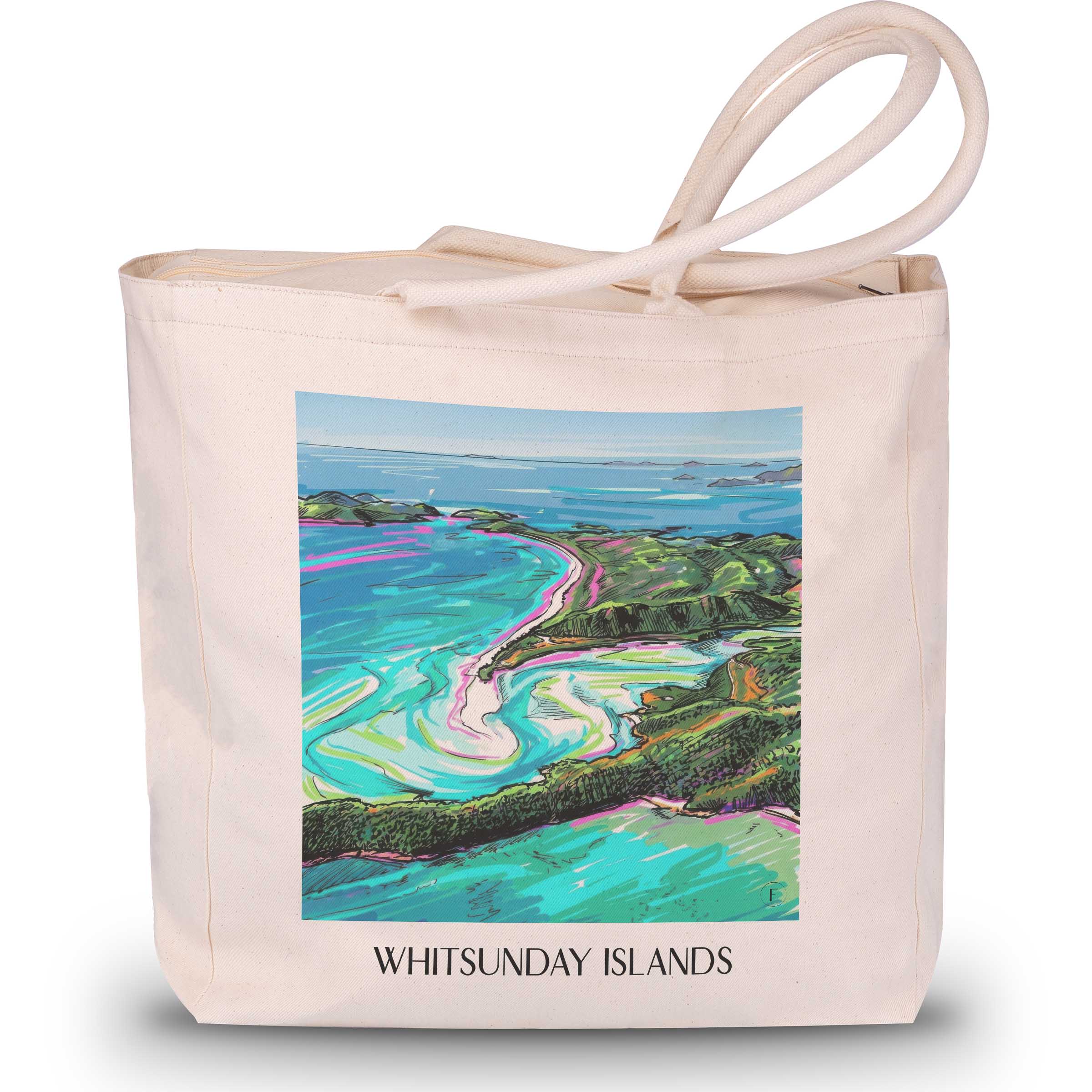 Whitsunday Inseln - Australien Tote Bag - Einkaufstasche im Tag Graffiti Stil