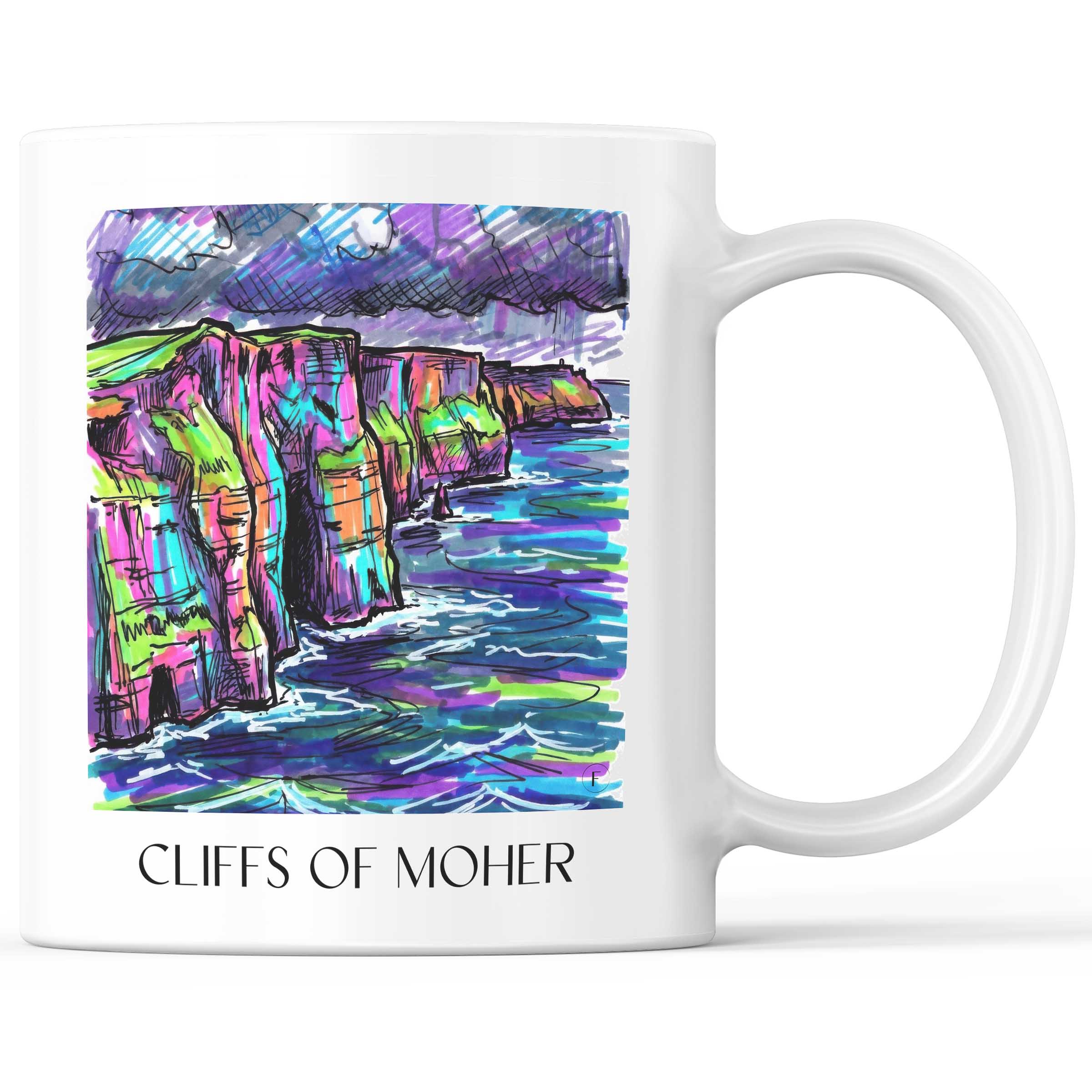 Cliffs of Moher Kaffeebecher - Irland - Irland Becher - Kaffeetasse im Tag Graffiti Stil