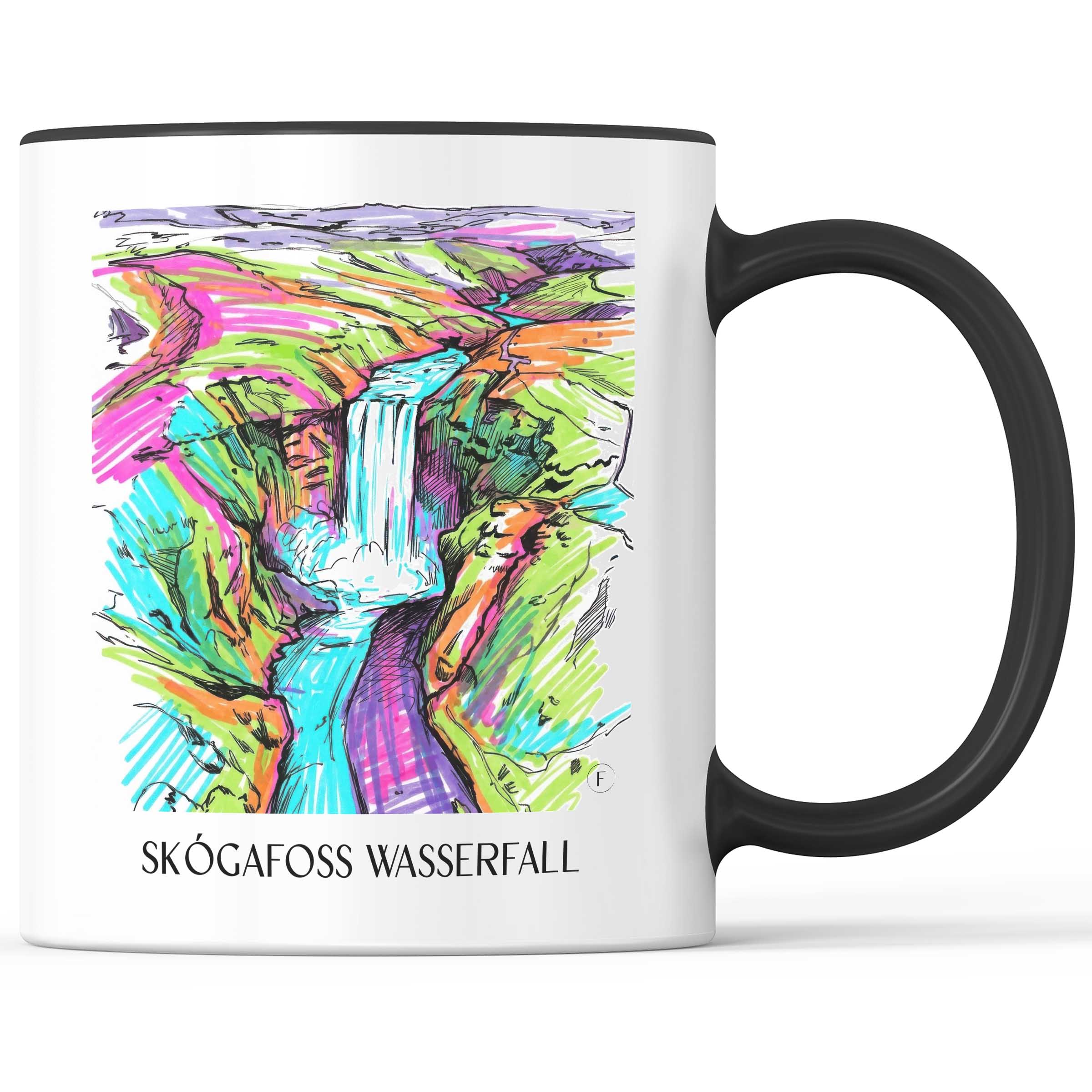 skógafoss-wasserfall-island-island-kaffeebecher-graffiti
