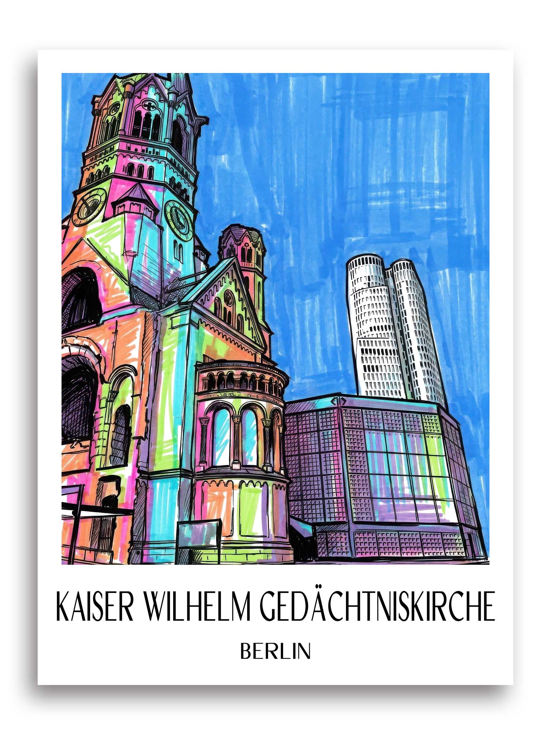 kaiser-wilhelm-gedächtniskirche-berlin-deutschland-poster-graffiti