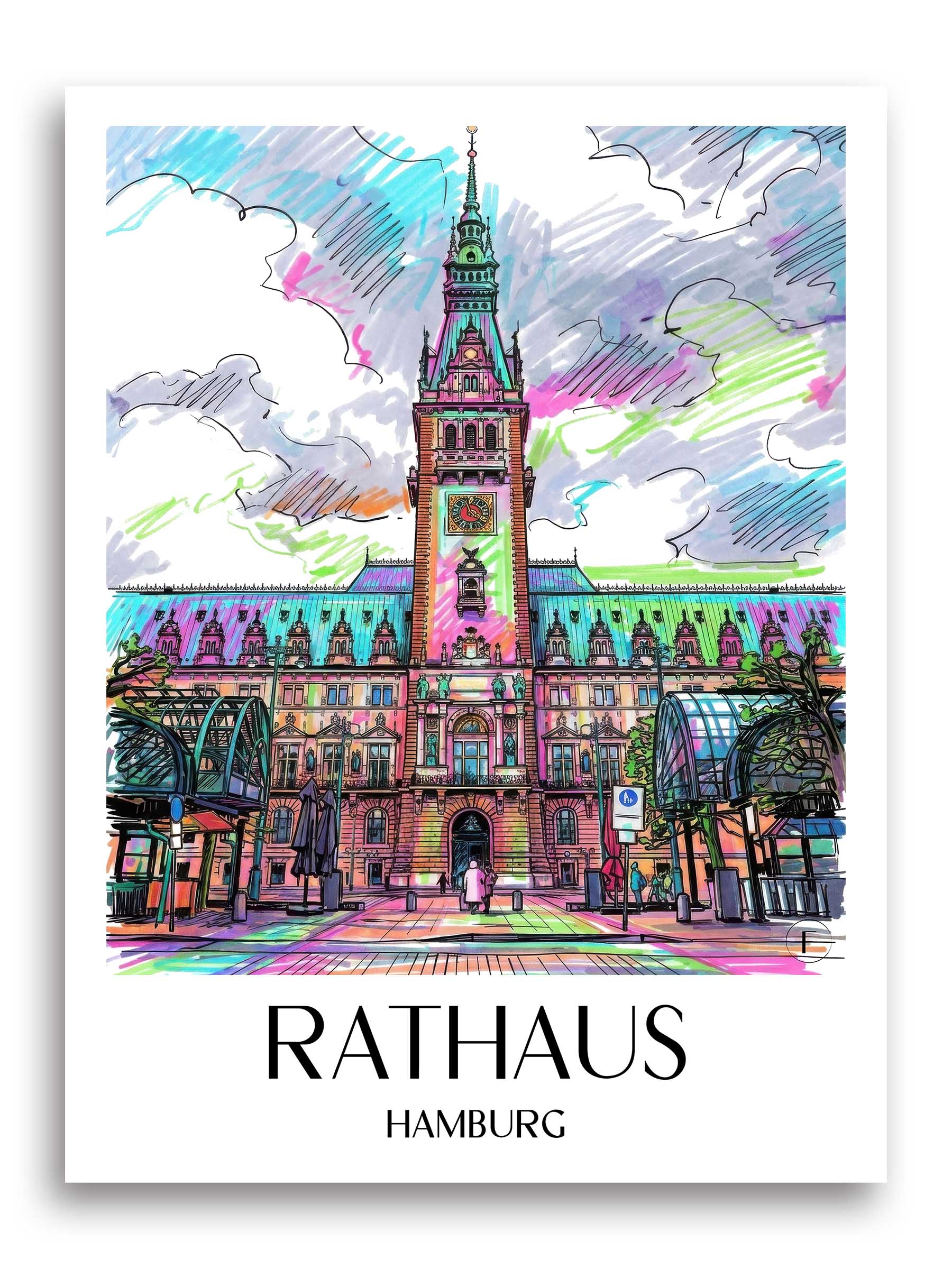 rathaus-hamburg-deutschland-poster-graffiti